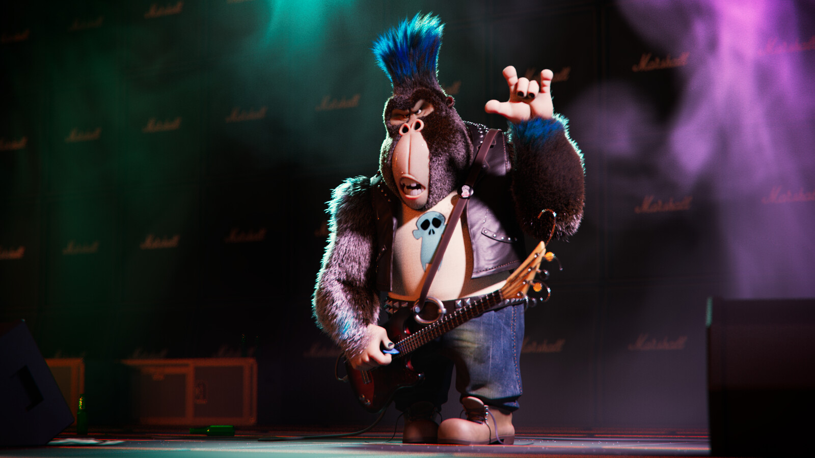 Gorilla is a Punk Rocker!