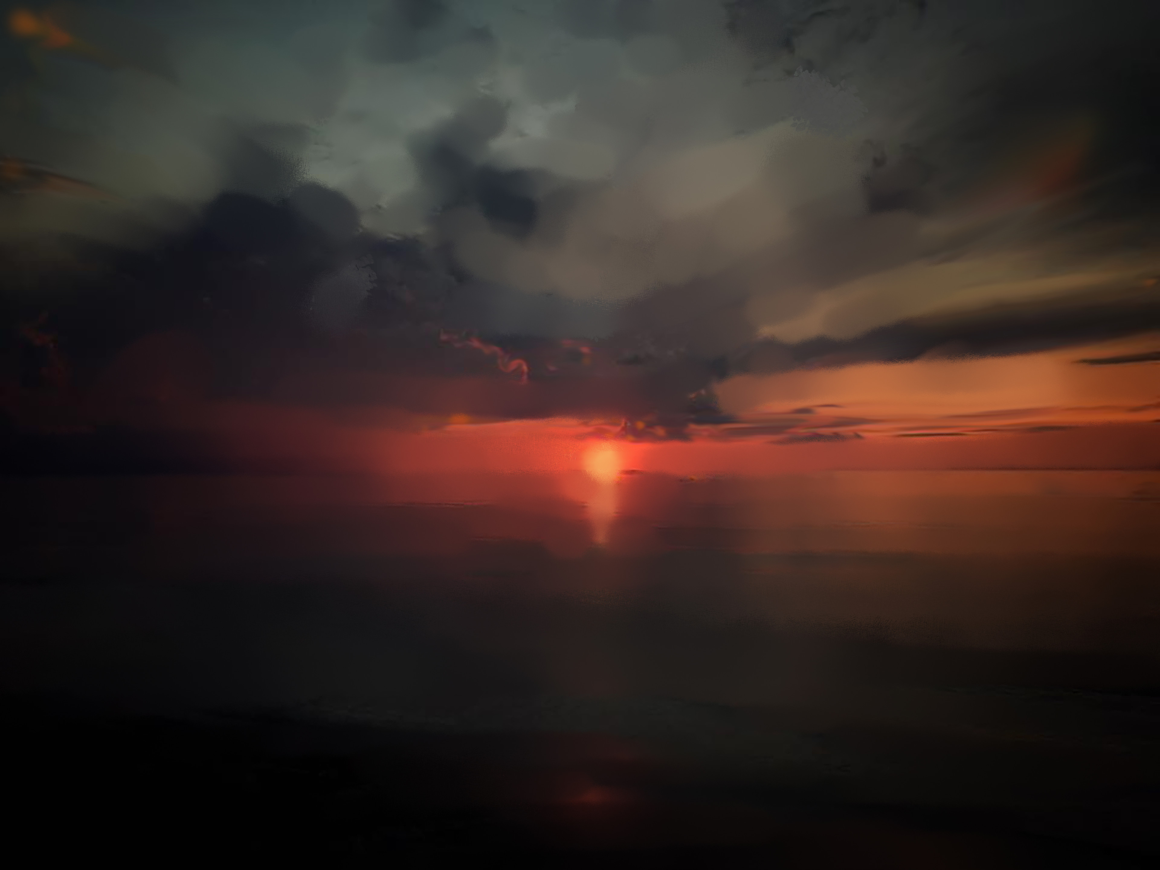 Sunset digital painting.