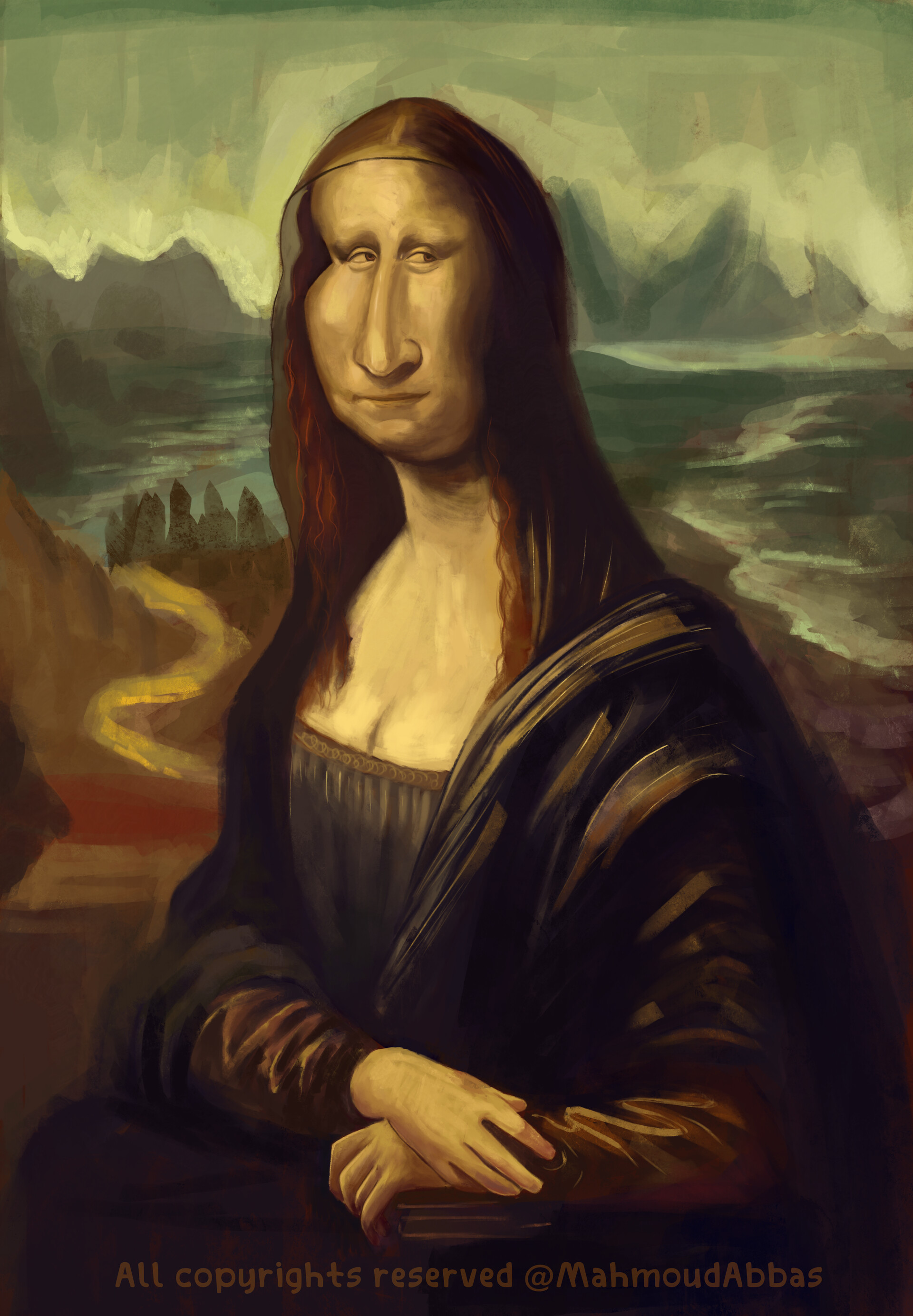 ArtStation - Mona Lisa Cartoon