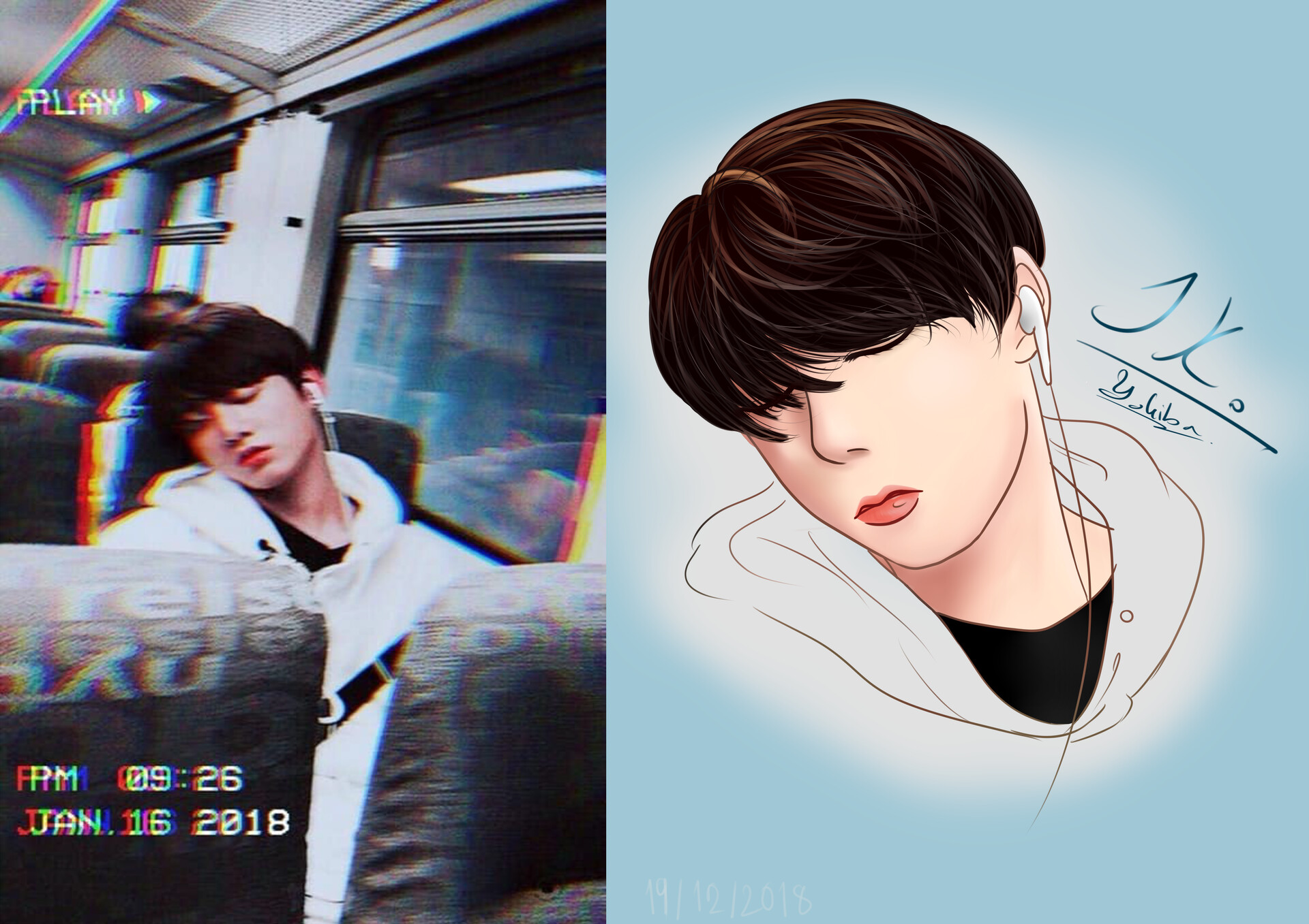 Artstation Fanart Jungkook Bts V 2 2018 Yokiba Art