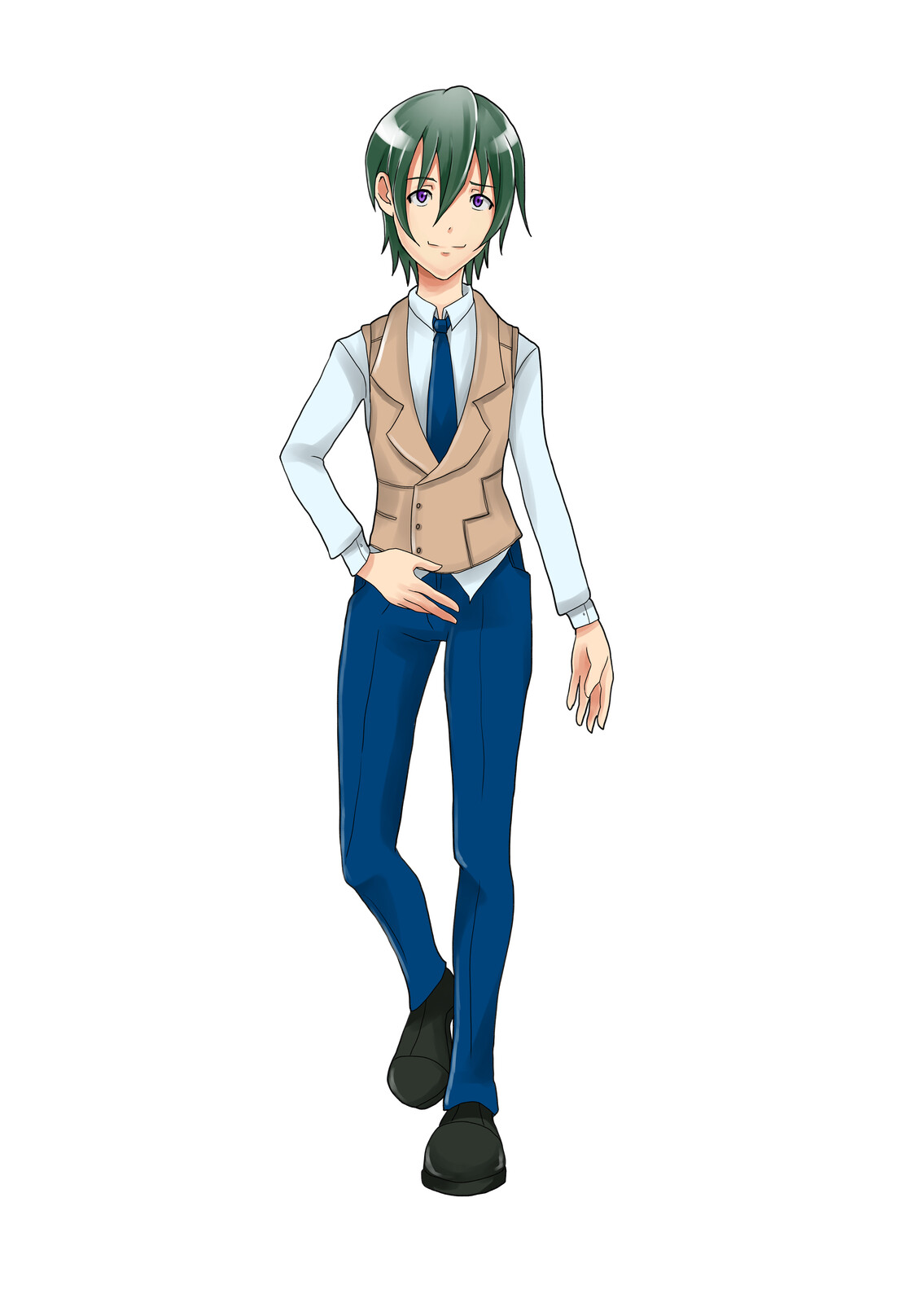 Highschool Benjiro Character Art
