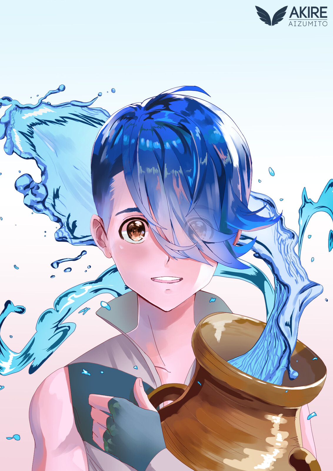 Main Illustration of Aquarius Guardian Raidon