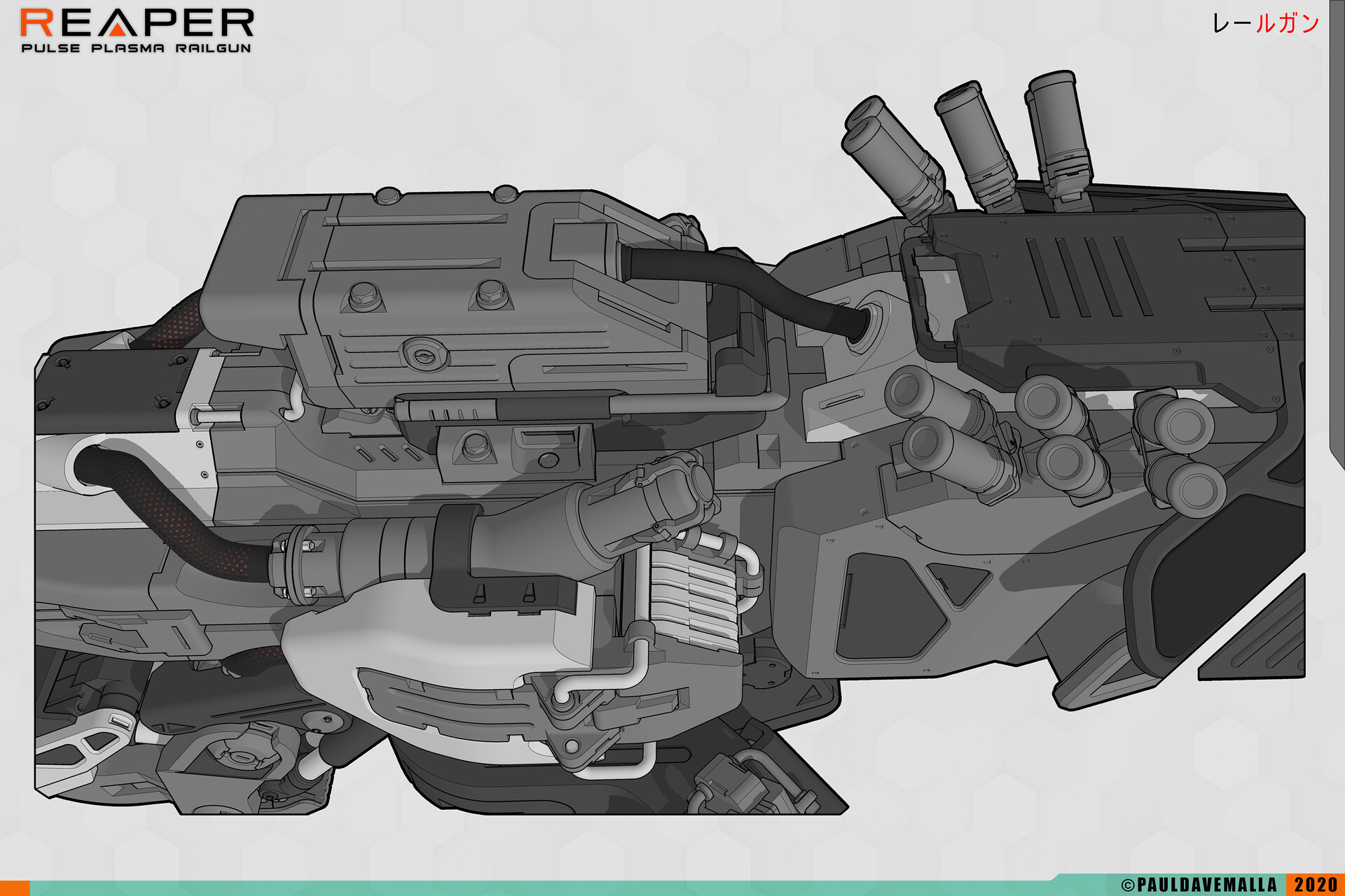 Paul Dave Malla - Reaper Pulse Plasma Railgun SKETCHUP SHOT