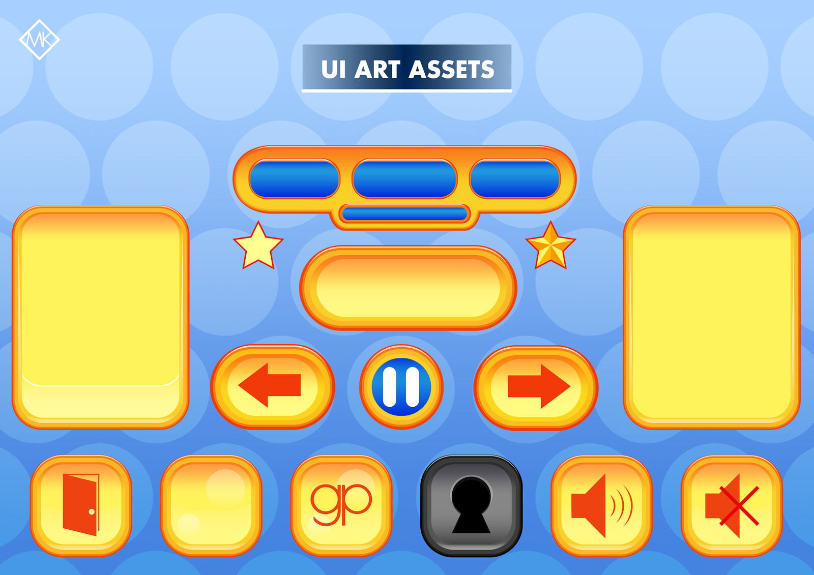 Marble Mania UI Elements