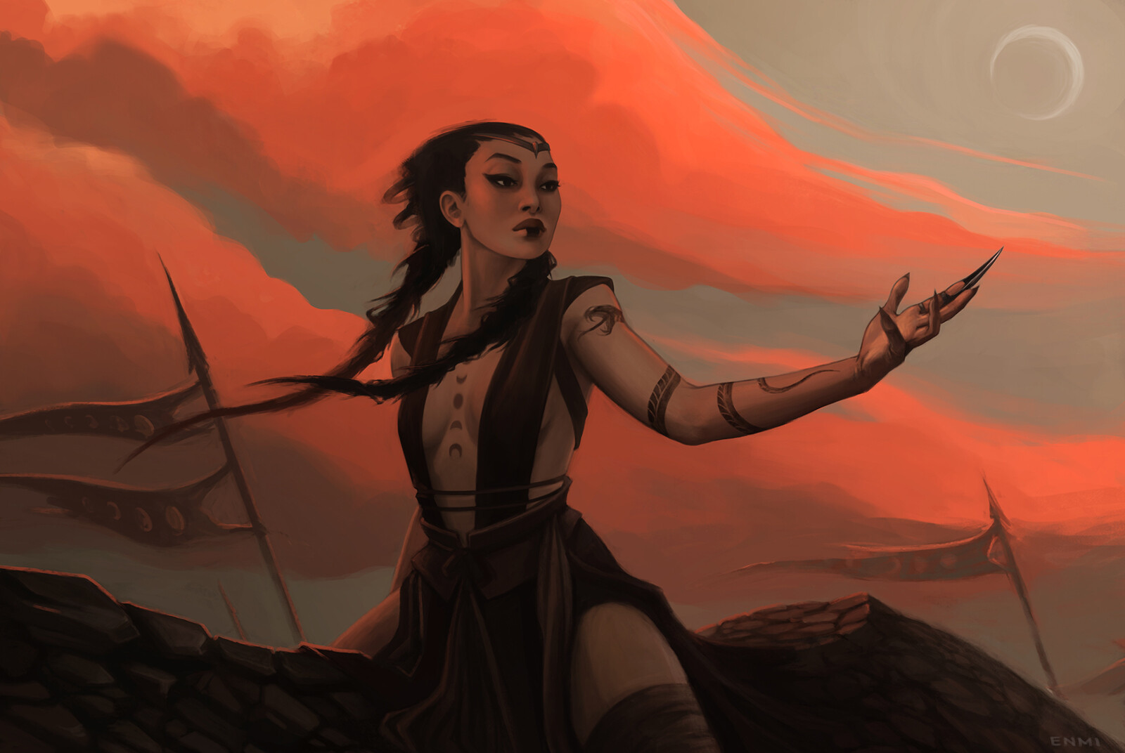 Taizyn Duskbringer, Witch Supreme of the Stormspear Coven. Raidmistress for the Witch Court. 