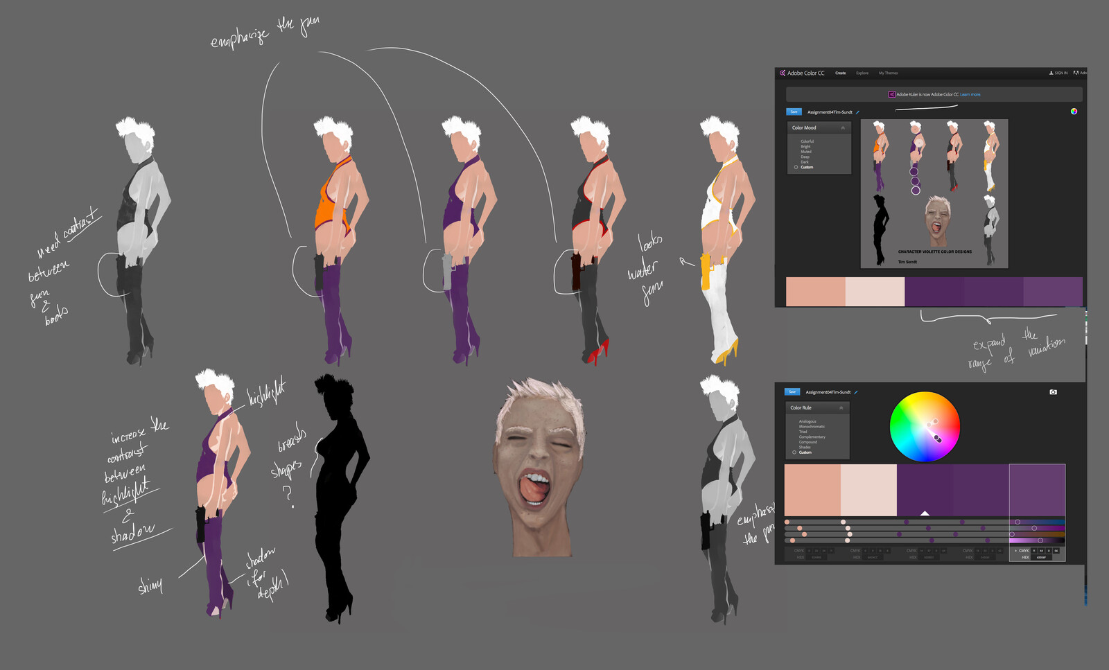 feedback notes on Character Design