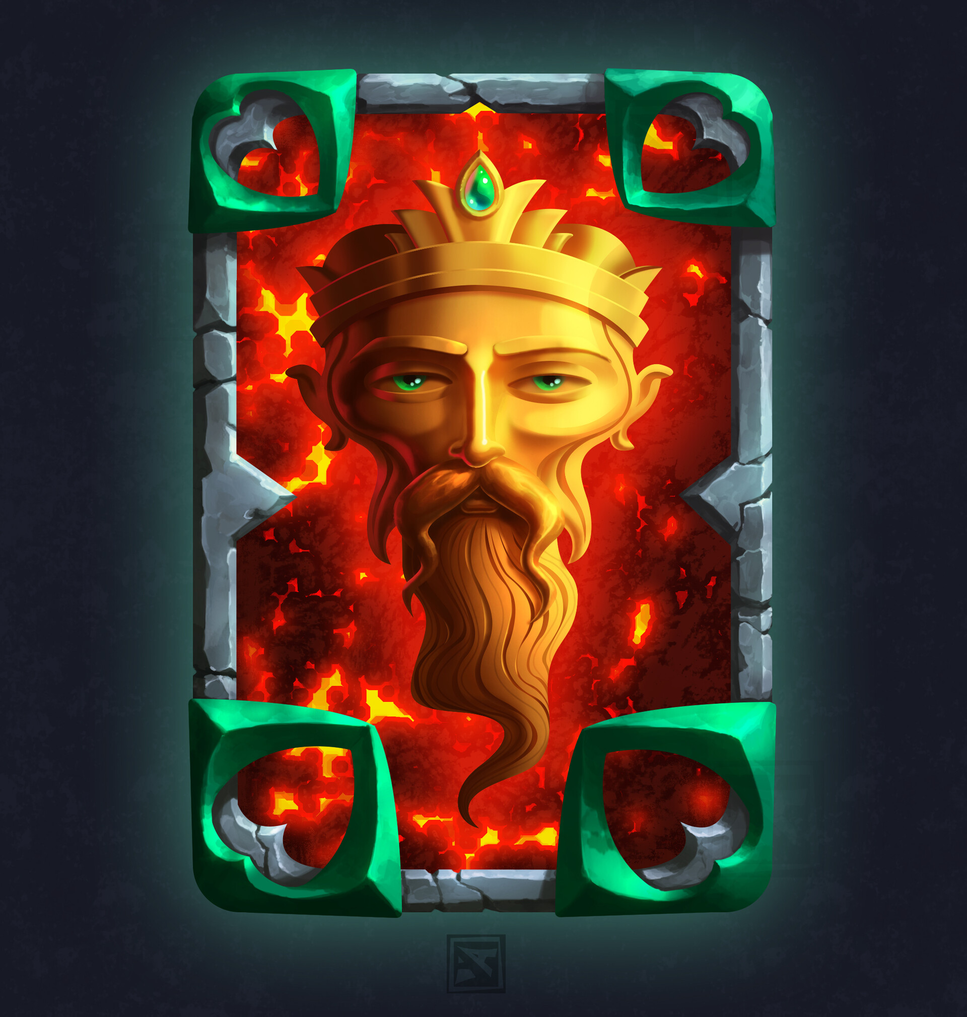 ArtStation The king ( game card concept )