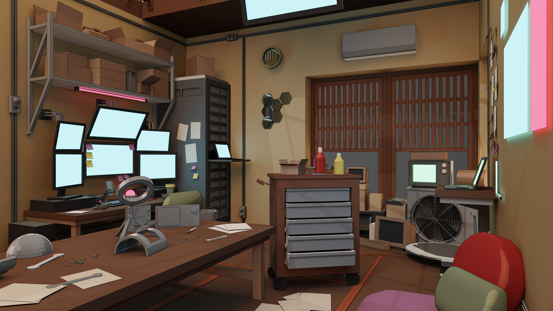 Office interior desktop anime visual novel game. Generate Ai 27736598 Stock  Photo at Vecteezy