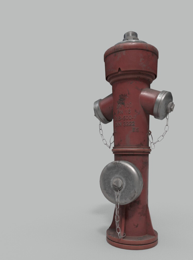 Fire Hydrant clean Render