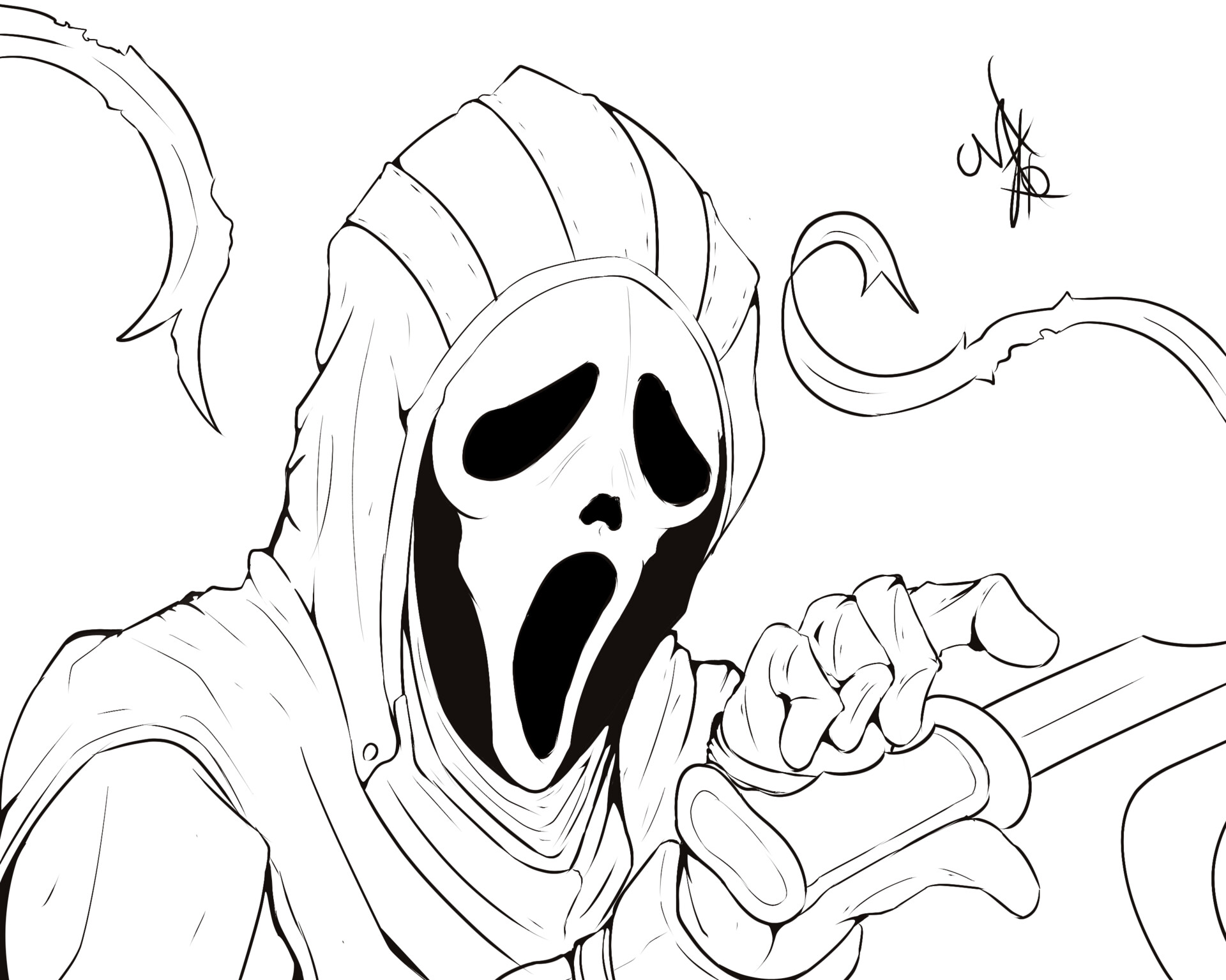 Free Ghostface Coloring Pages Fun Printable Printable Aesthetic Free Ghostface Coloring Pages Fun Printable Printable Aesthetic