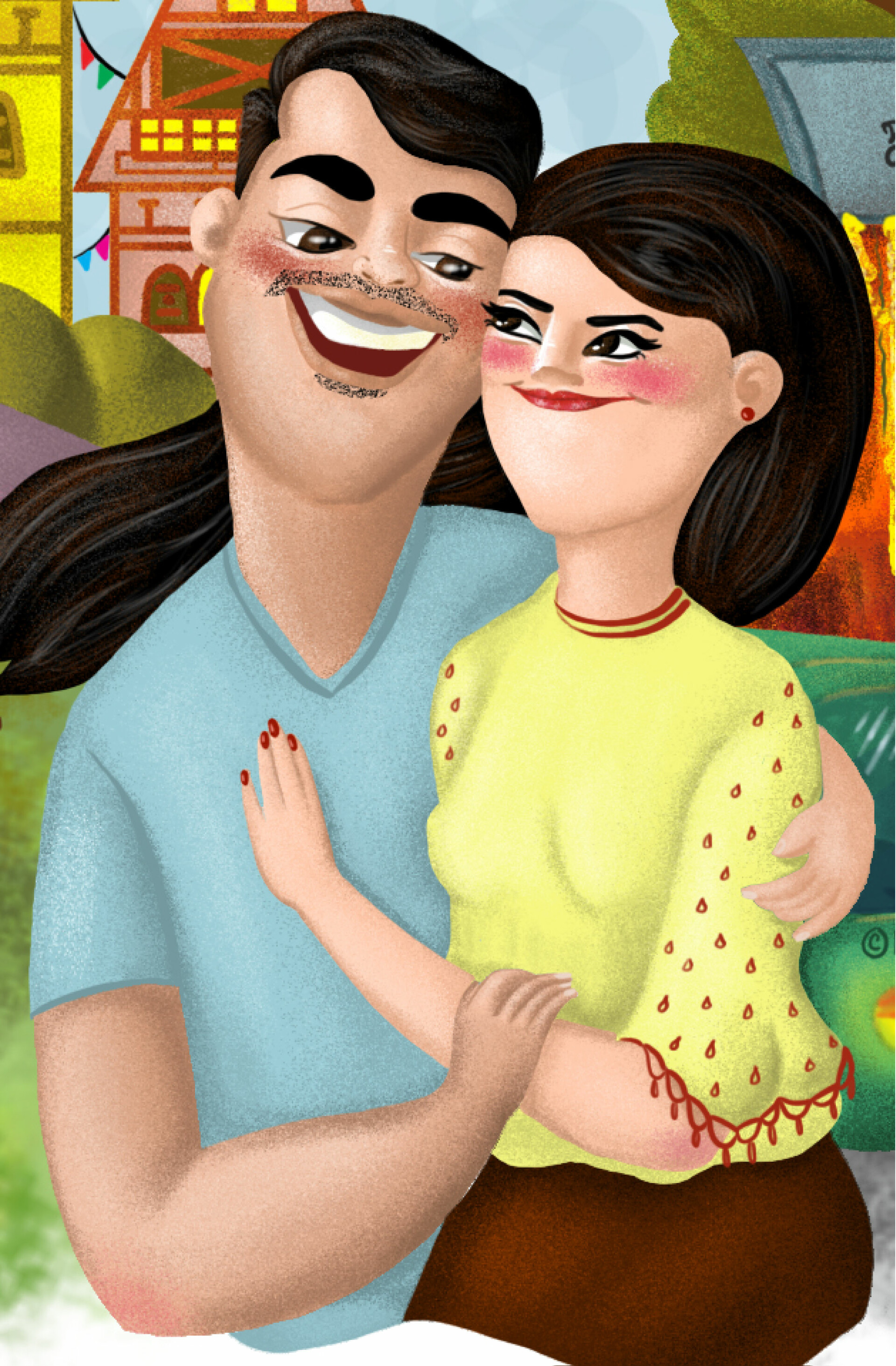 Kishwar Kaniz Couple Caricature Here are the most beautiful ads collection of husband and wife love and caring commercials. kishwar kaniz