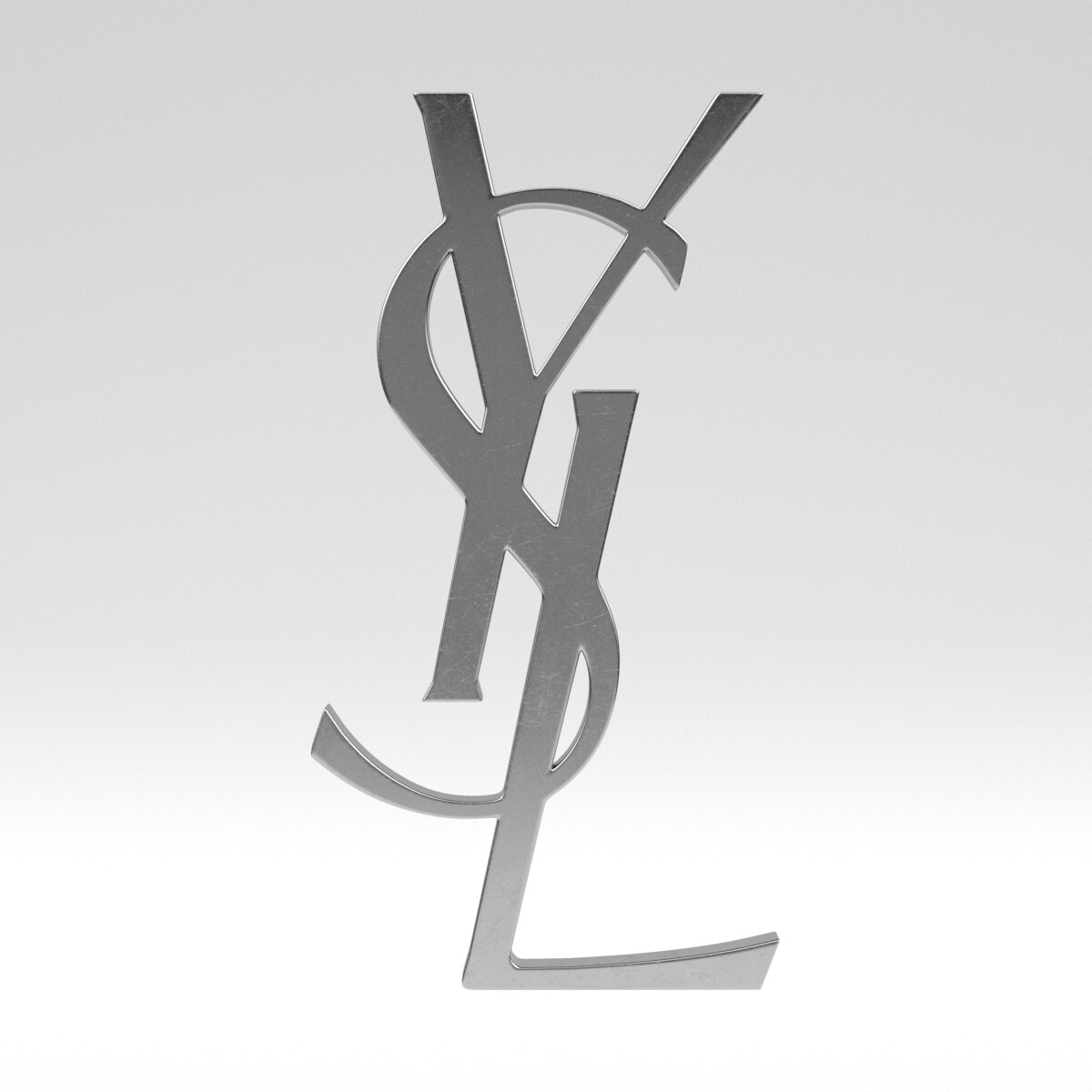 ArtStation - Yves Saint Laurent Cast Metal Label 3D model