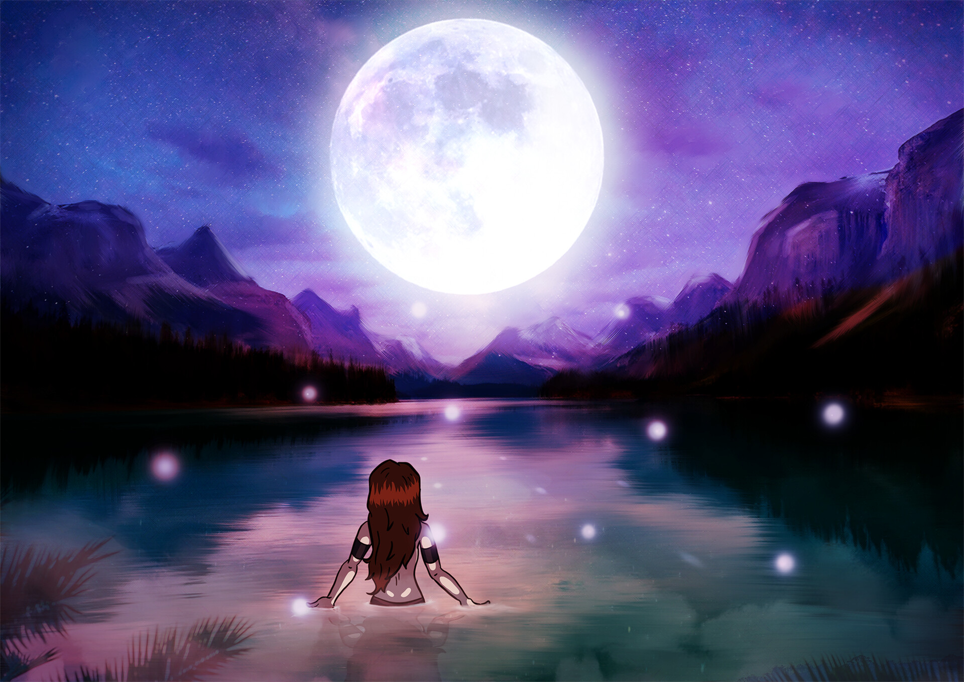 Artstation Bathing In The Moonlight Ollie Bartram