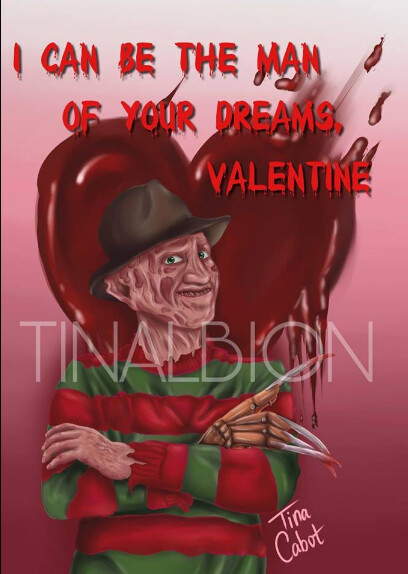 Artstation Freddy Krueger Valentine Card Tina C Valentine card for that horror fan in your life :) material & packaging: freddy krueger valentine card tina c