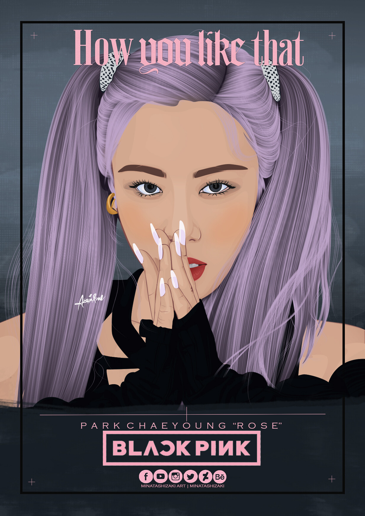 Artstation Blackpink Park Chaeyoung Rose How You Like That Minatashizaki Art