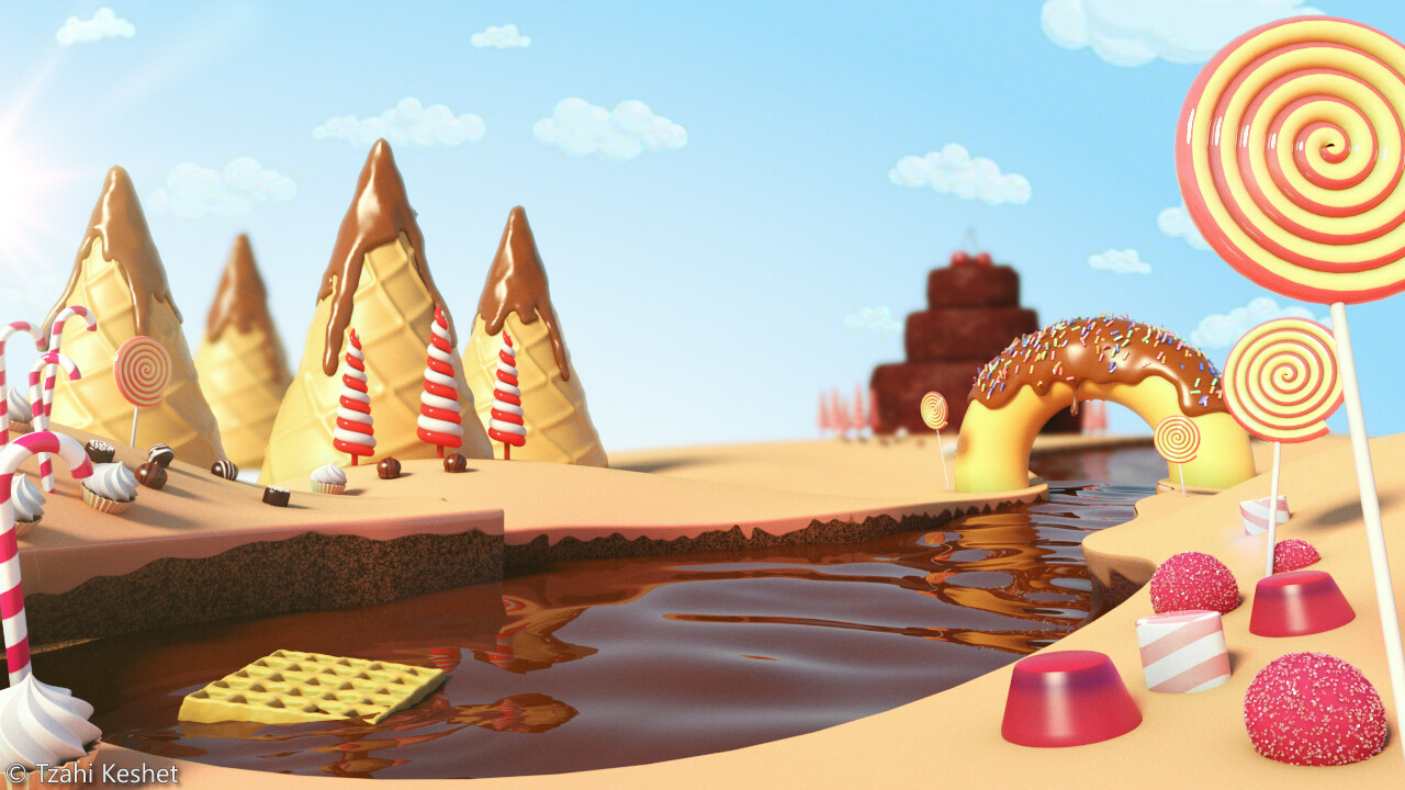 ArtStation - Sugar Rush Background