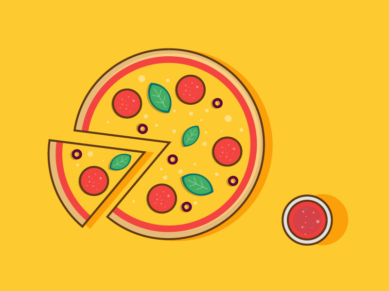 Salman Illustrator Pizza Illustration