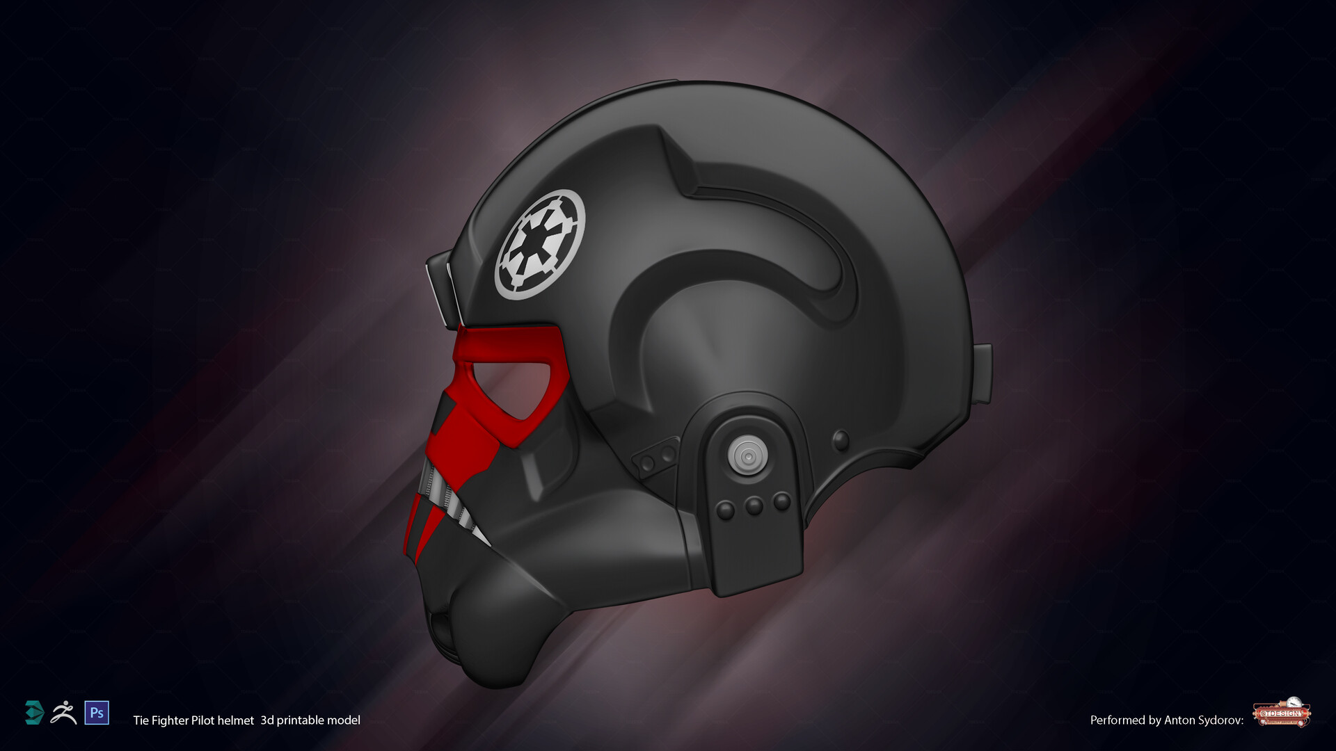 Anton Sydorov Tdesign Tie Fighter Pilot Helmet 3d Printable Model Star wars wallpaper, darth vader, emperor palpatine, stormtrooper. anton sydorov