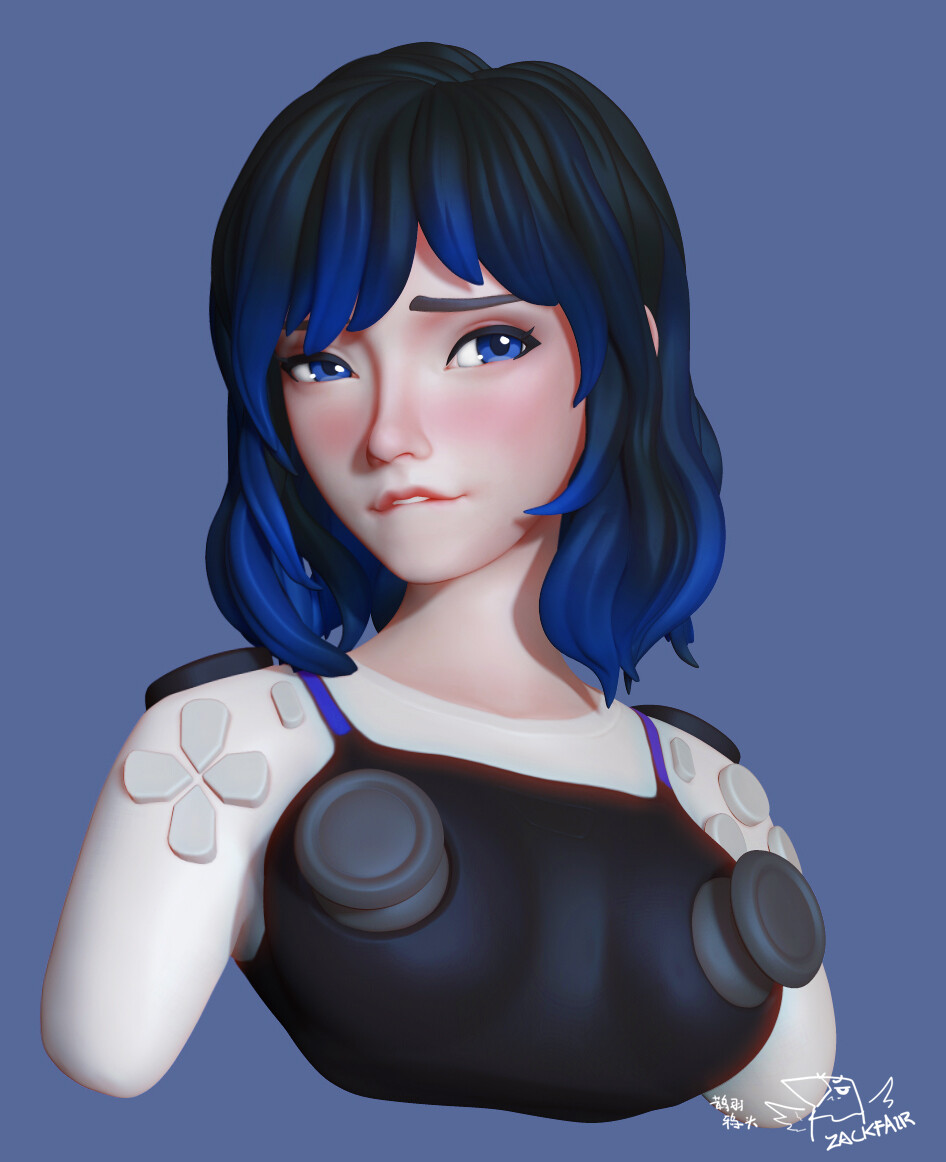 ZACK FAIR PS5 DualShock Girl