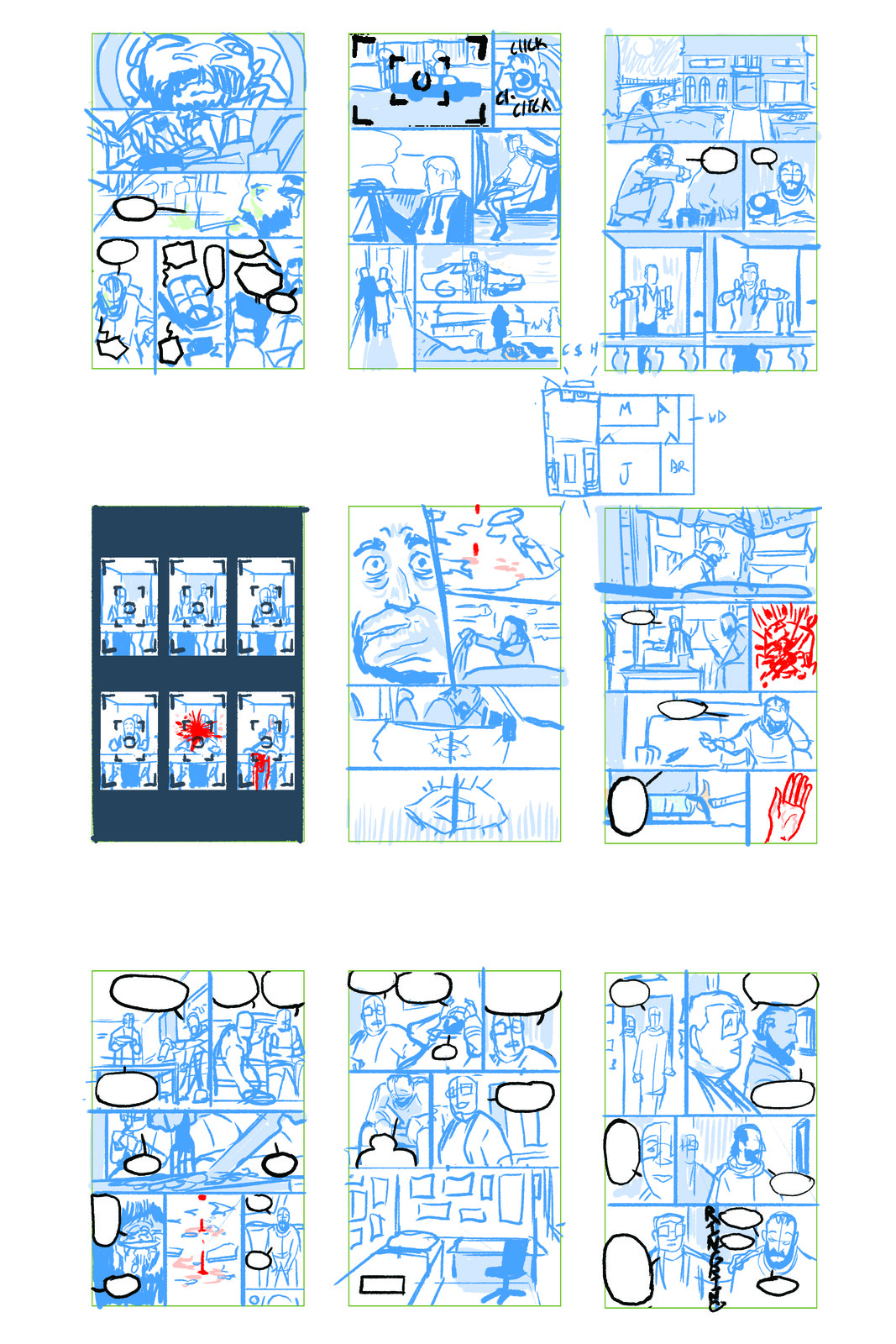 Layout Roughs Pages 01-09
