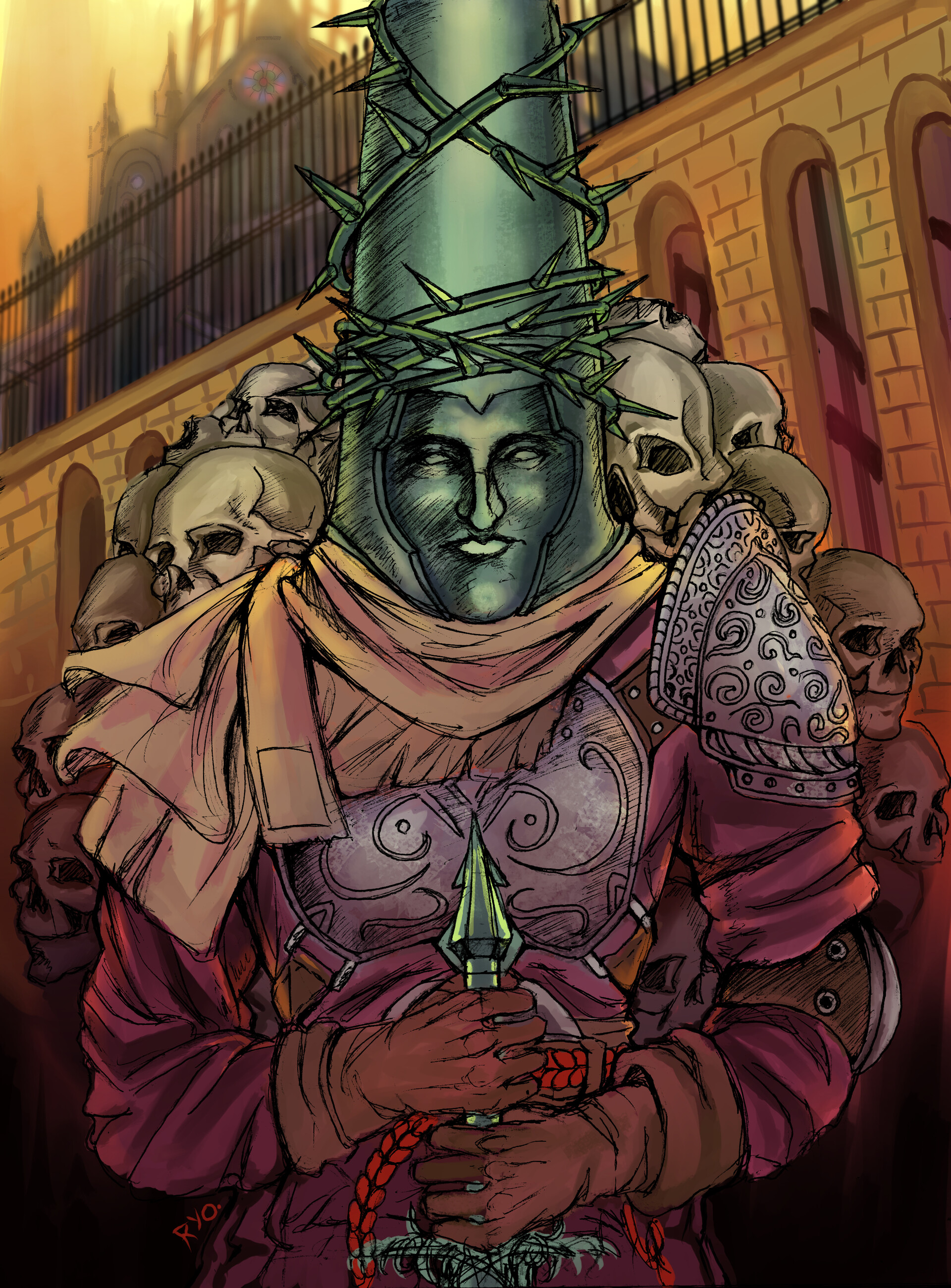 Blasphemous тату эскиз