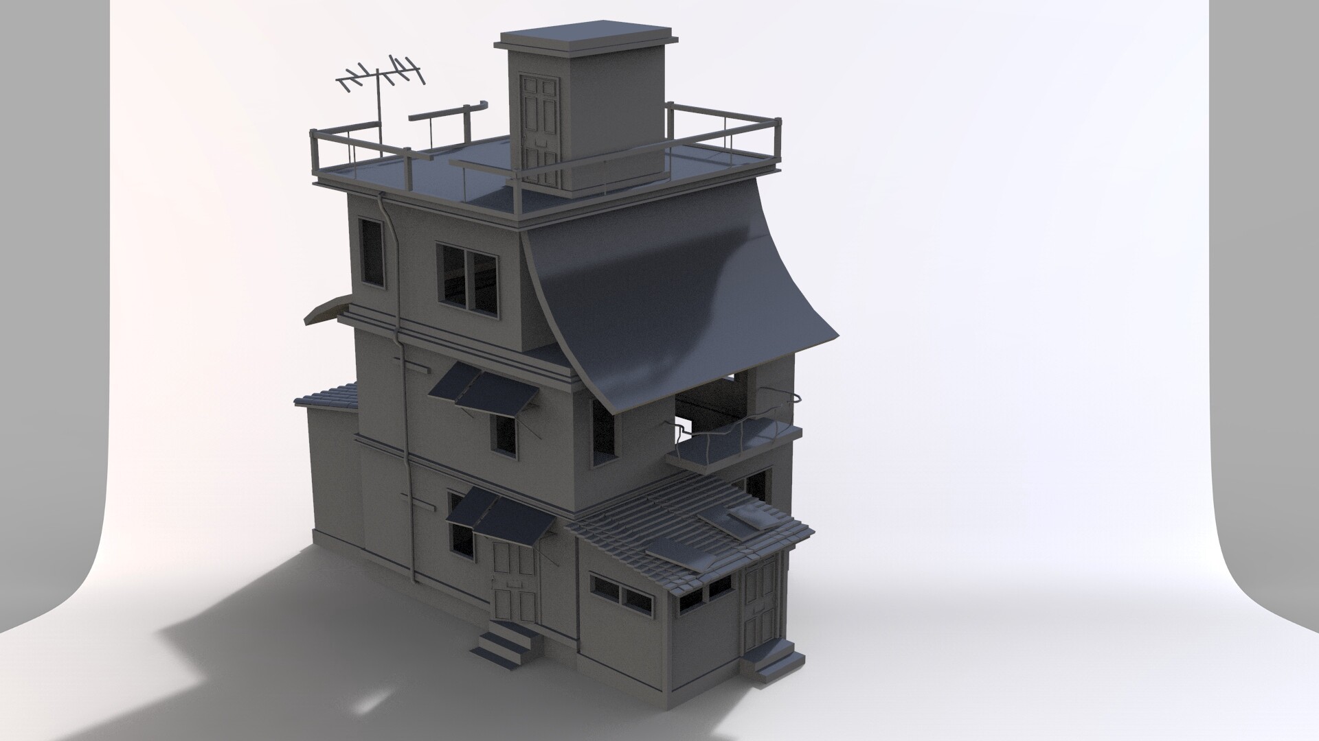 Artstation Triple Weasley Pubg Mobile House 3d Model Dipansu Sahu