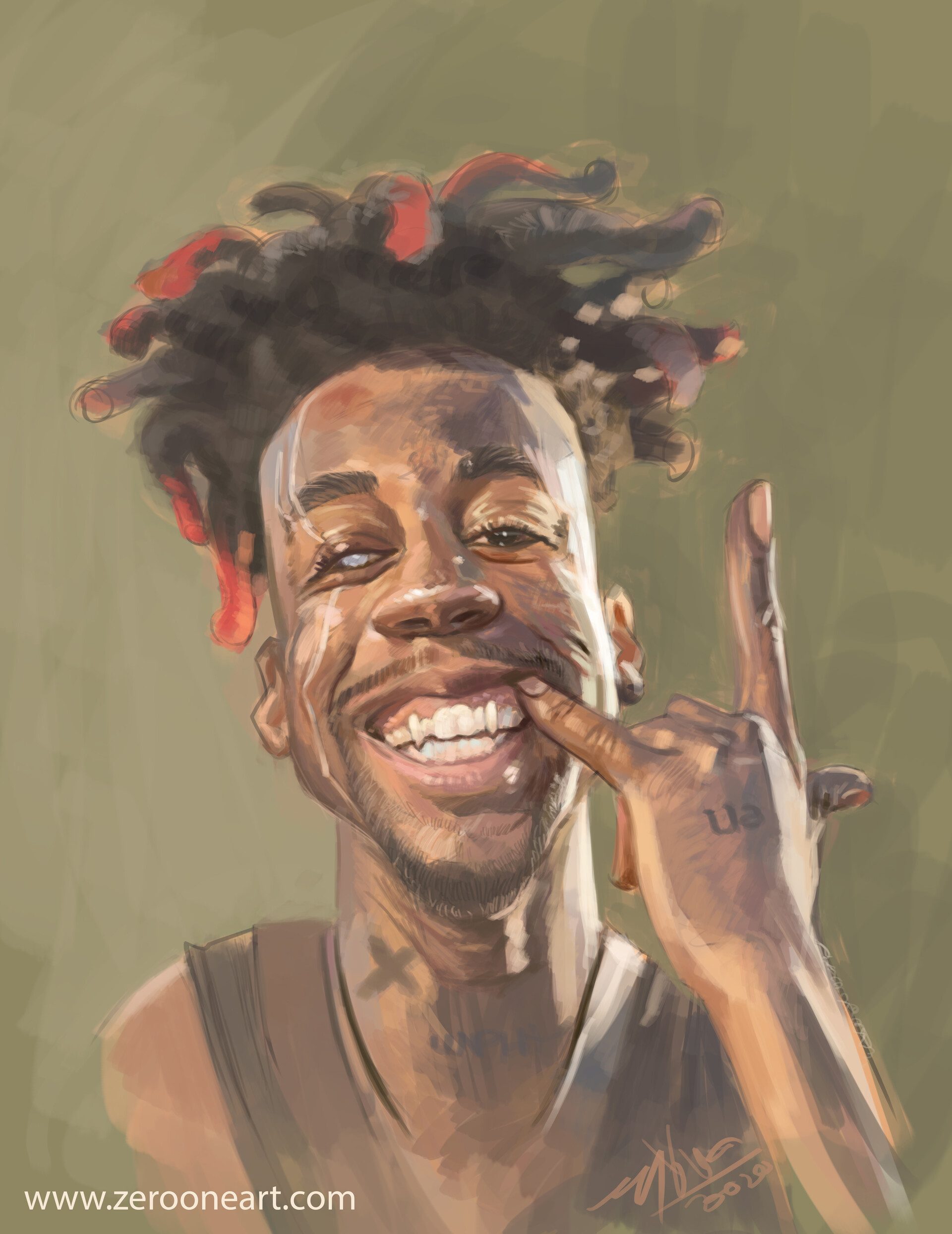 Artstation Caricature Of Dax The Rapper Harshaka Kumara