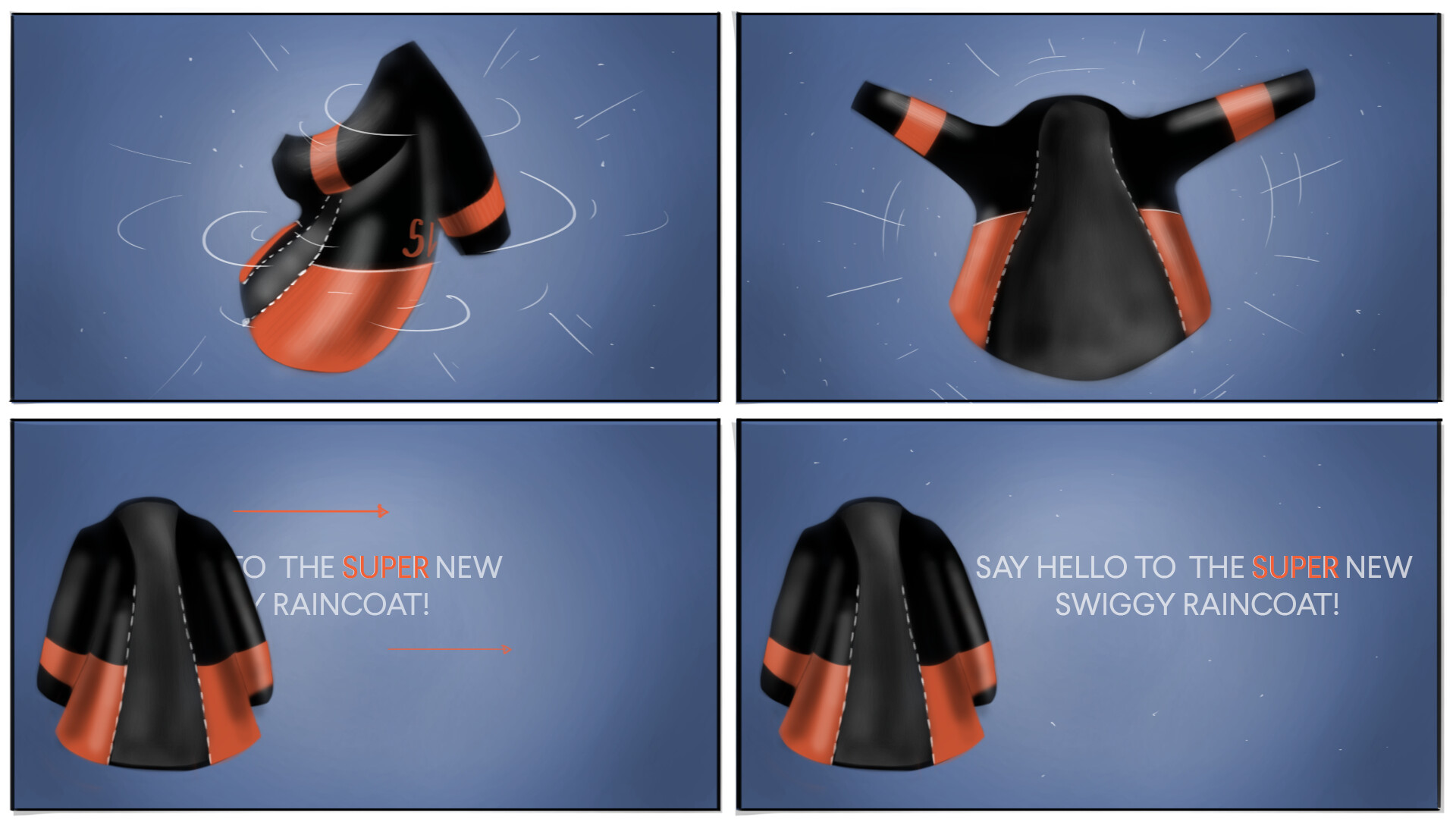 Srish Venkat Swiggy Raincoat Storyboard