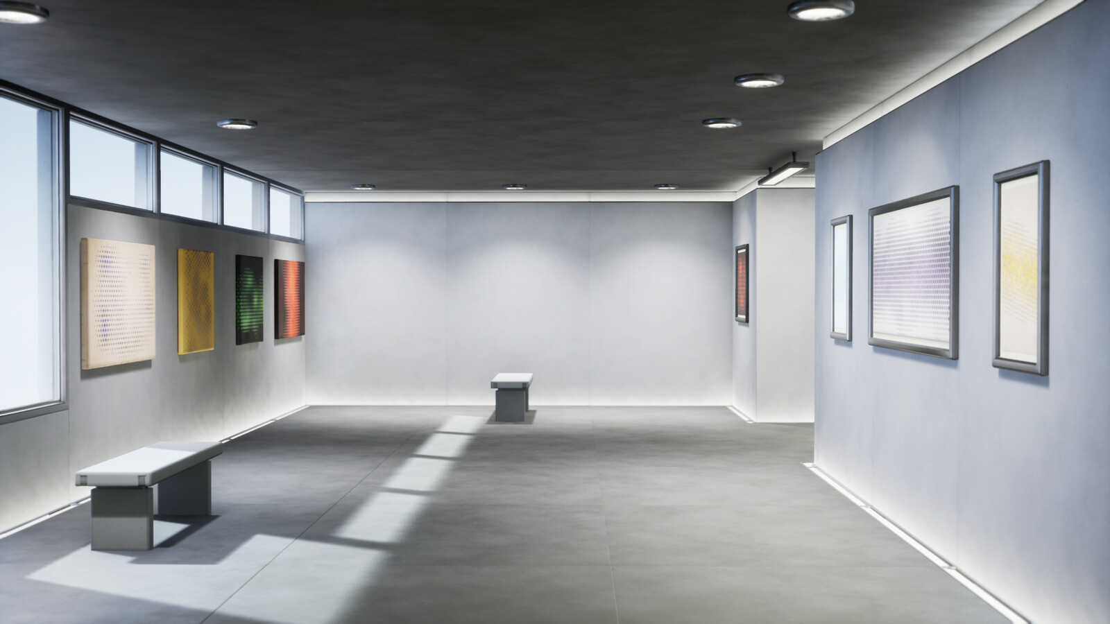 The gallery space in Unreal