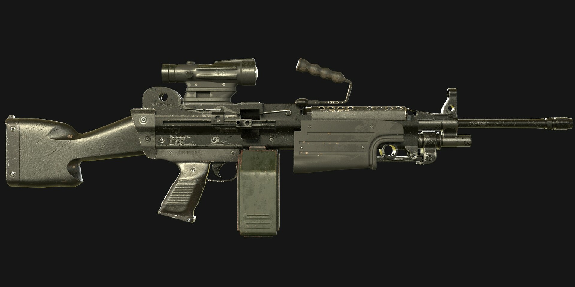 ArtStation M249 SAW machine gun