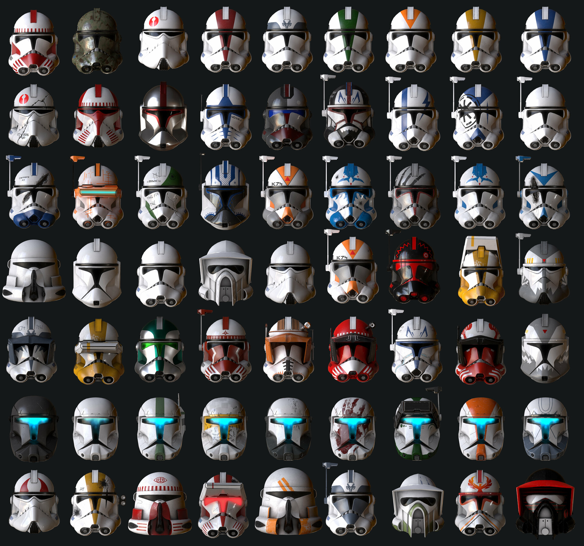 Star Wars: The Mandalorian - Helmets Tableau sur toile