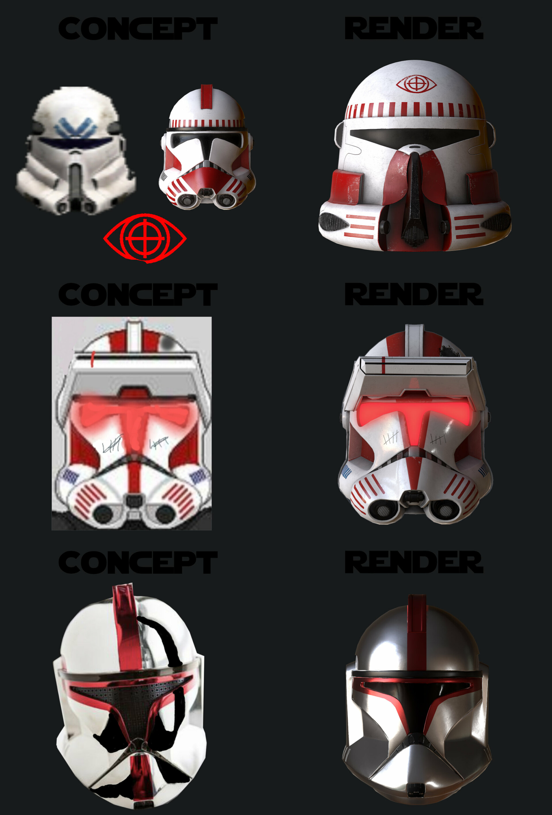 Clone trooper top helmet painting