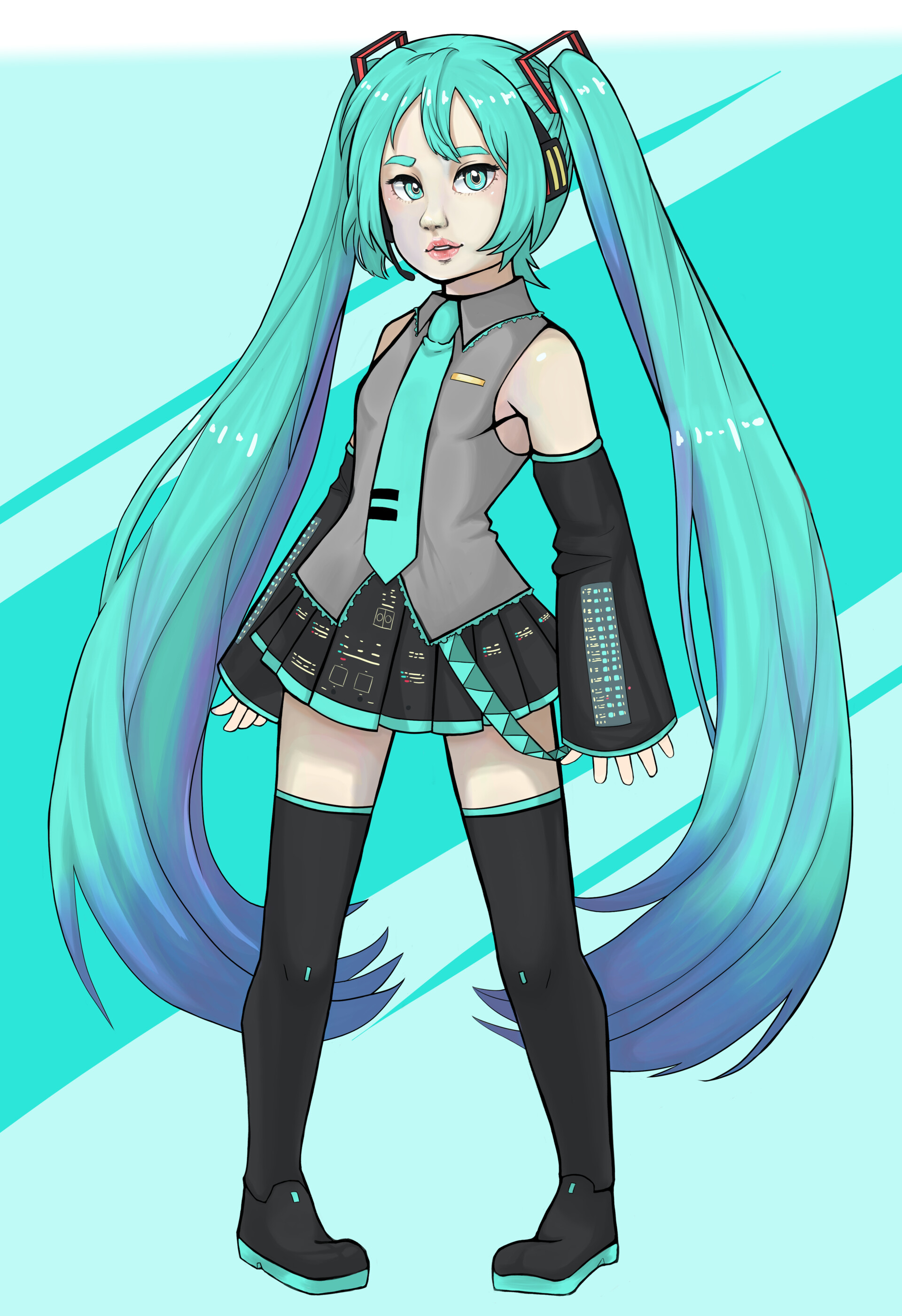 ArtStation Hatsune Miku V2 Redraw