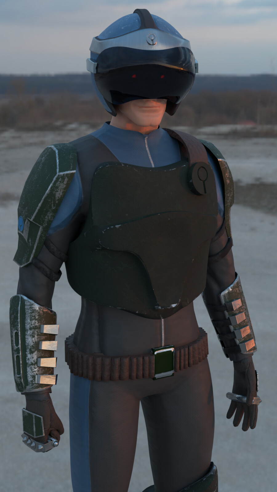 Close up of the Officer's model. 