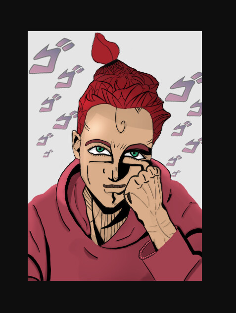 Artstation Jojo S Bizarre Adventure Drawing Of Myself As A Jojo Character Silas Broge