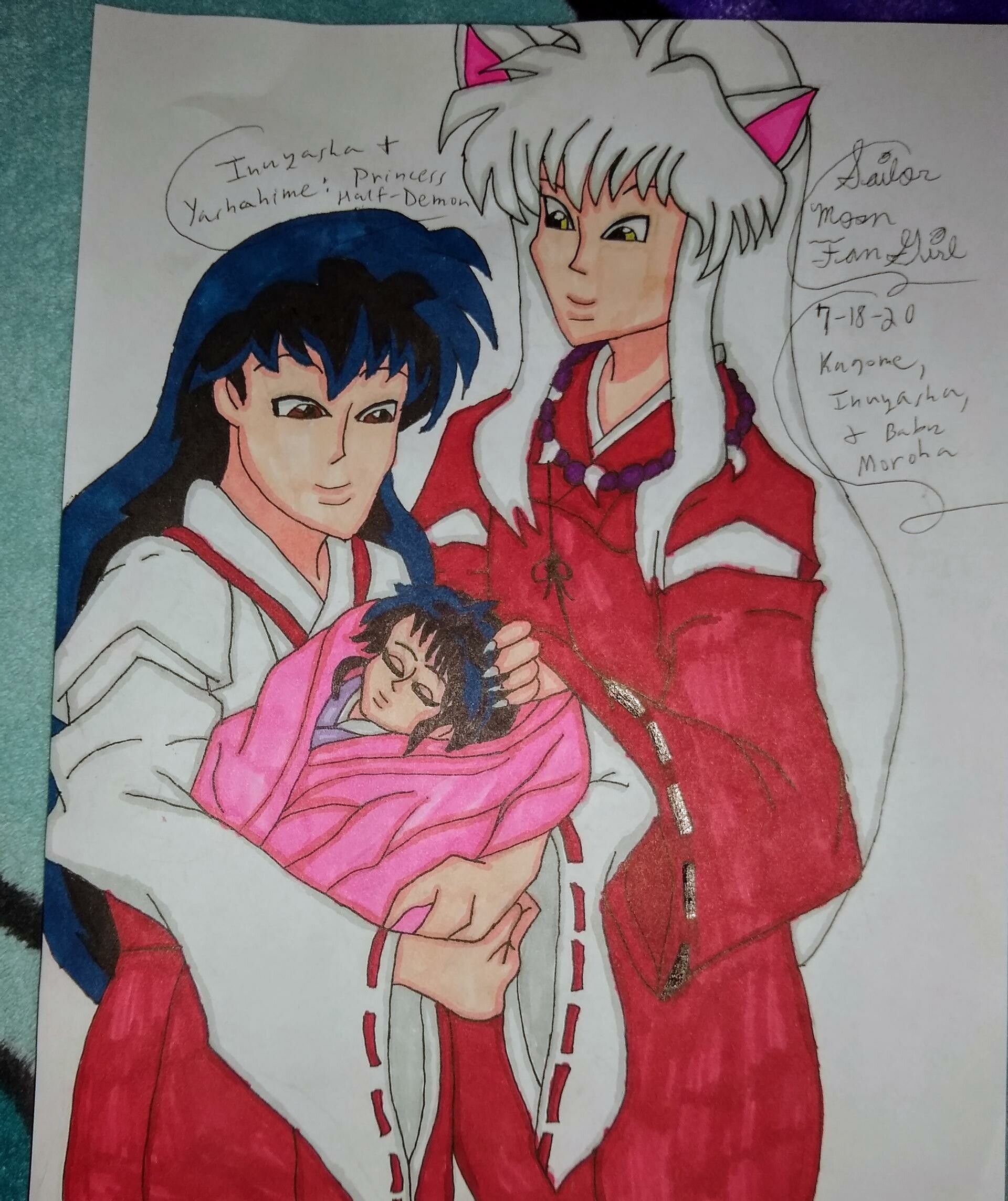 Artstation Kagome Inuyasha And Baby Moroha Kimberly Holtzman But to towa's shock, setsuna appears to have lost all memories of her older sister.joined by moroha, the daughter of inuyasha and kagome, the three young women travel between the two eras on an. artstation kagome inuyasha and baby