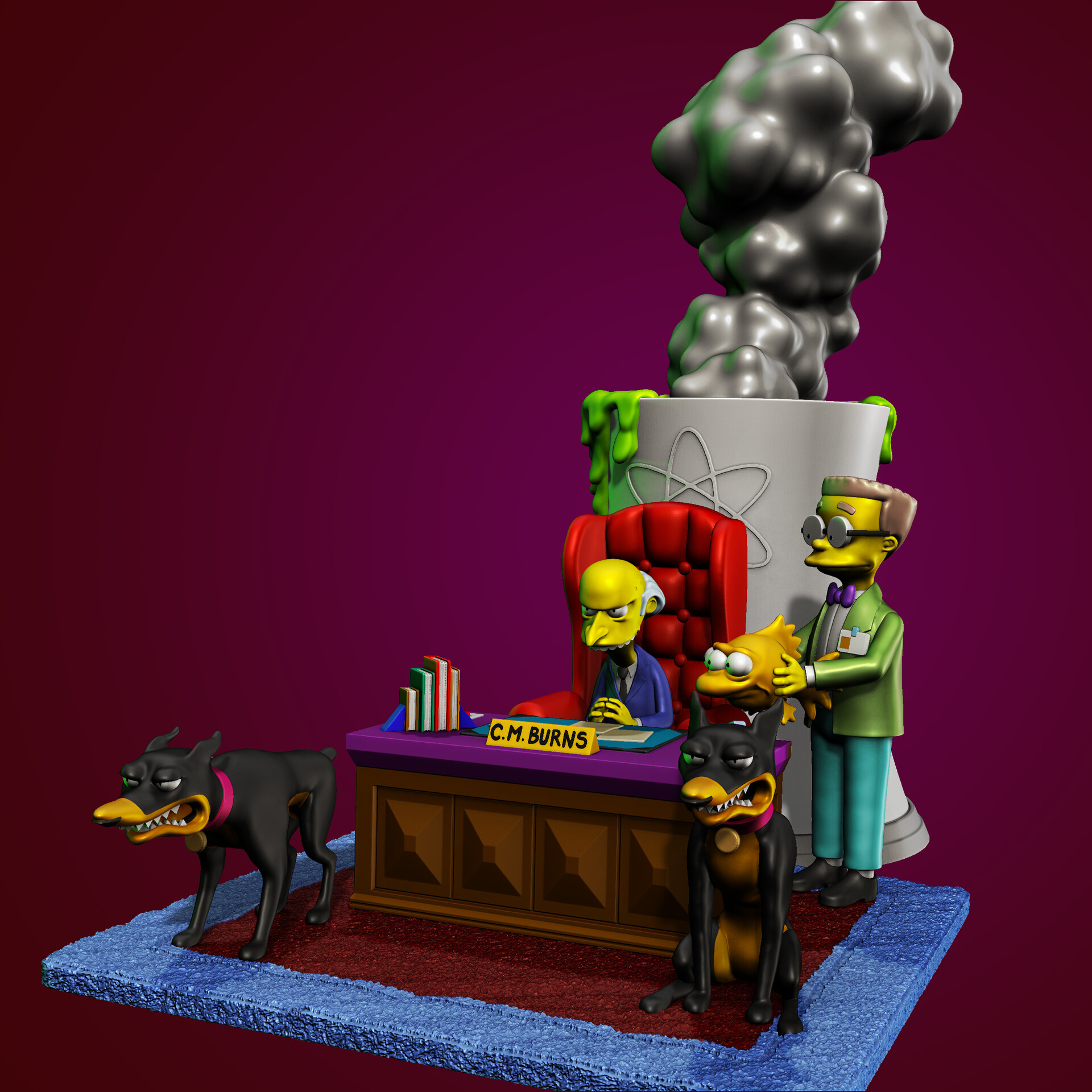 ArtStation - The Simpsons Mr Burns diorama fan art