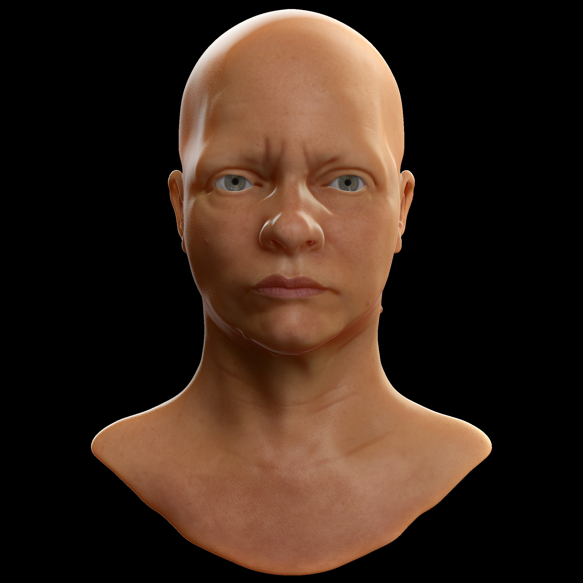 Added the right material for eyes and sclera and adjusted the lighting. 