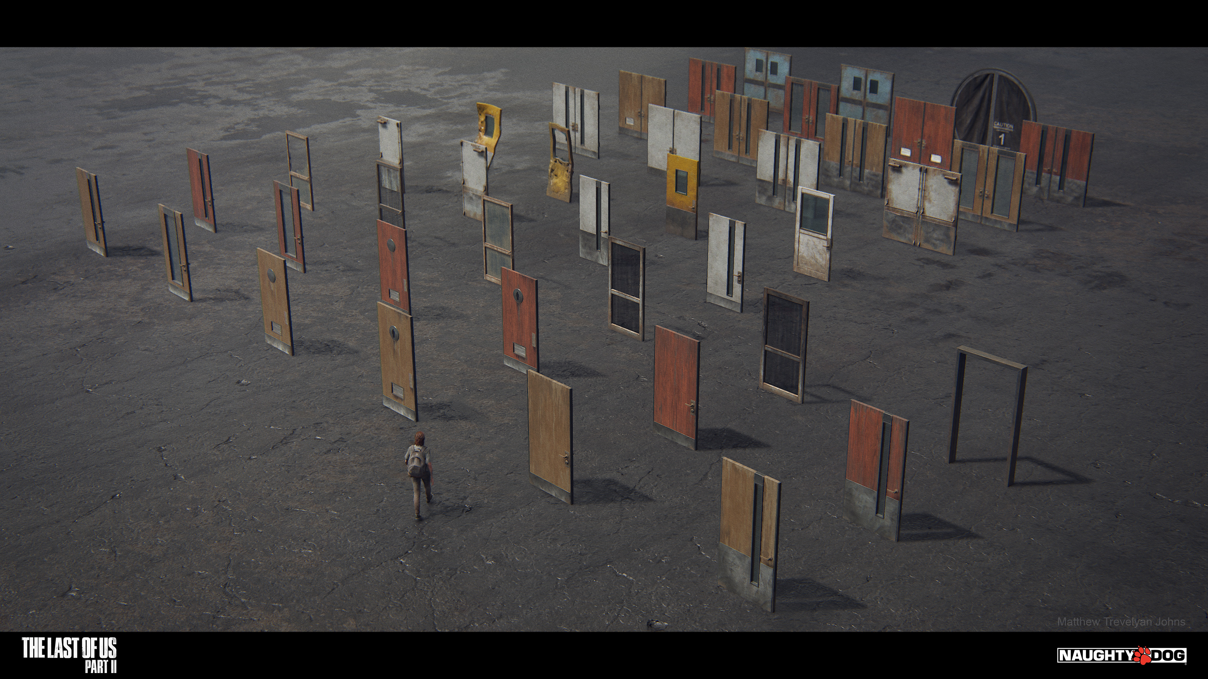 Here's a selection of the doors created for the hospital, including my favourite 'quarantine tent' style at the back which we used for a certain terrifying encounter later in the game