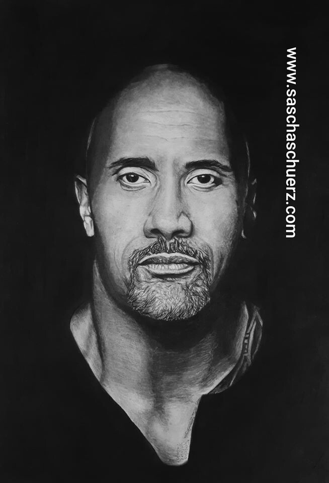 Learn How to Draw Dwayne Johnson aka The Rock Celebrities Step by Step   Drawing Tutorials