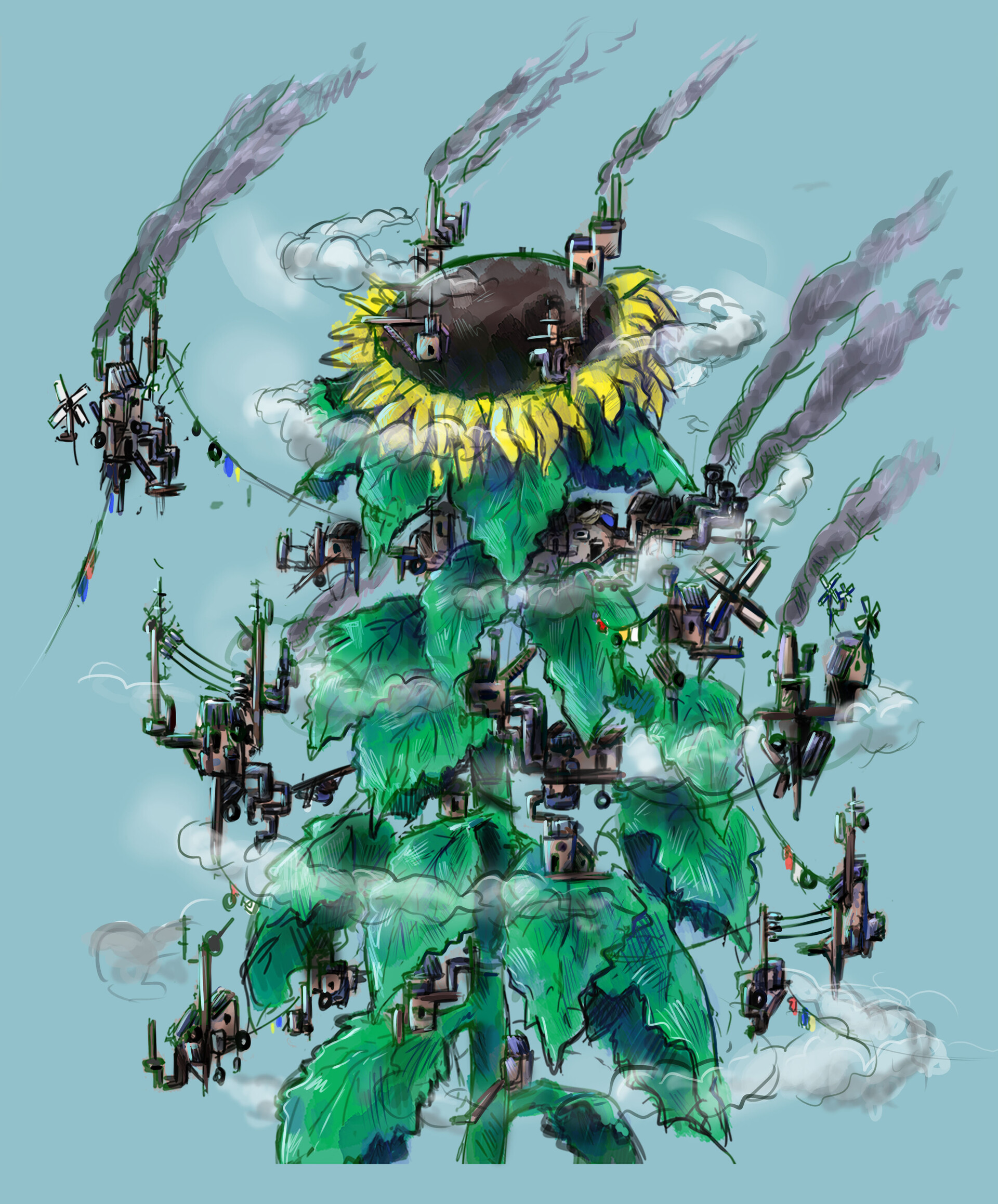 Artstation The Industrial Sunflower Zone Taiyoss Savidis
