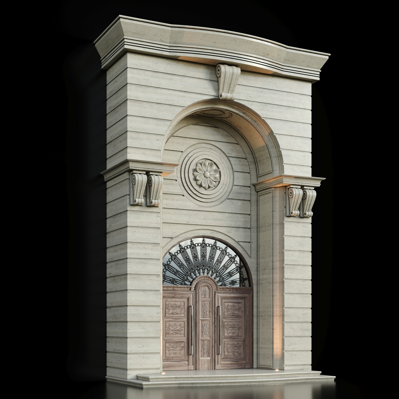 Luxury Entrance Portal (Facade and Door)