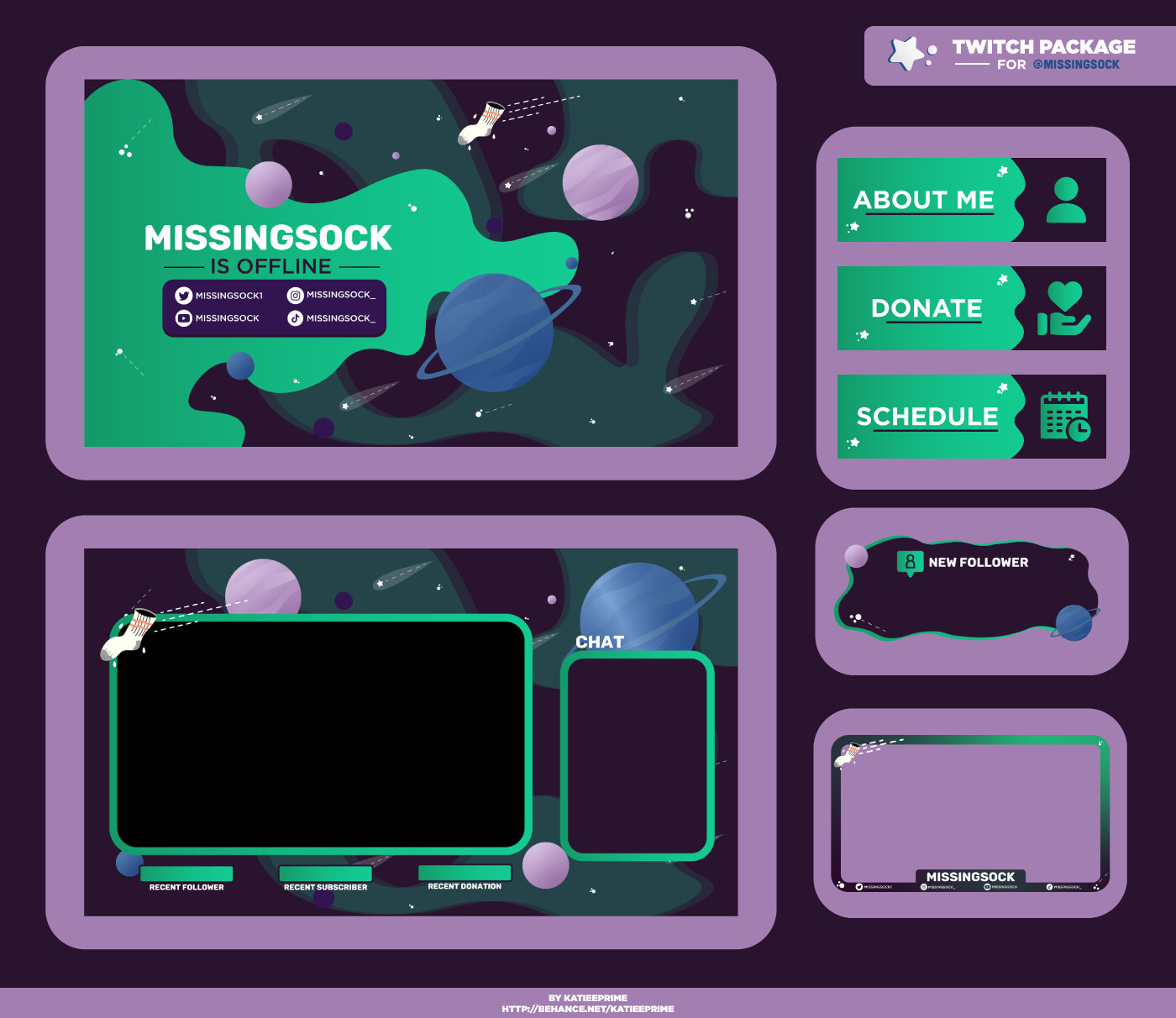 Artstation Twitch Streamer Packages Katie Nguyen