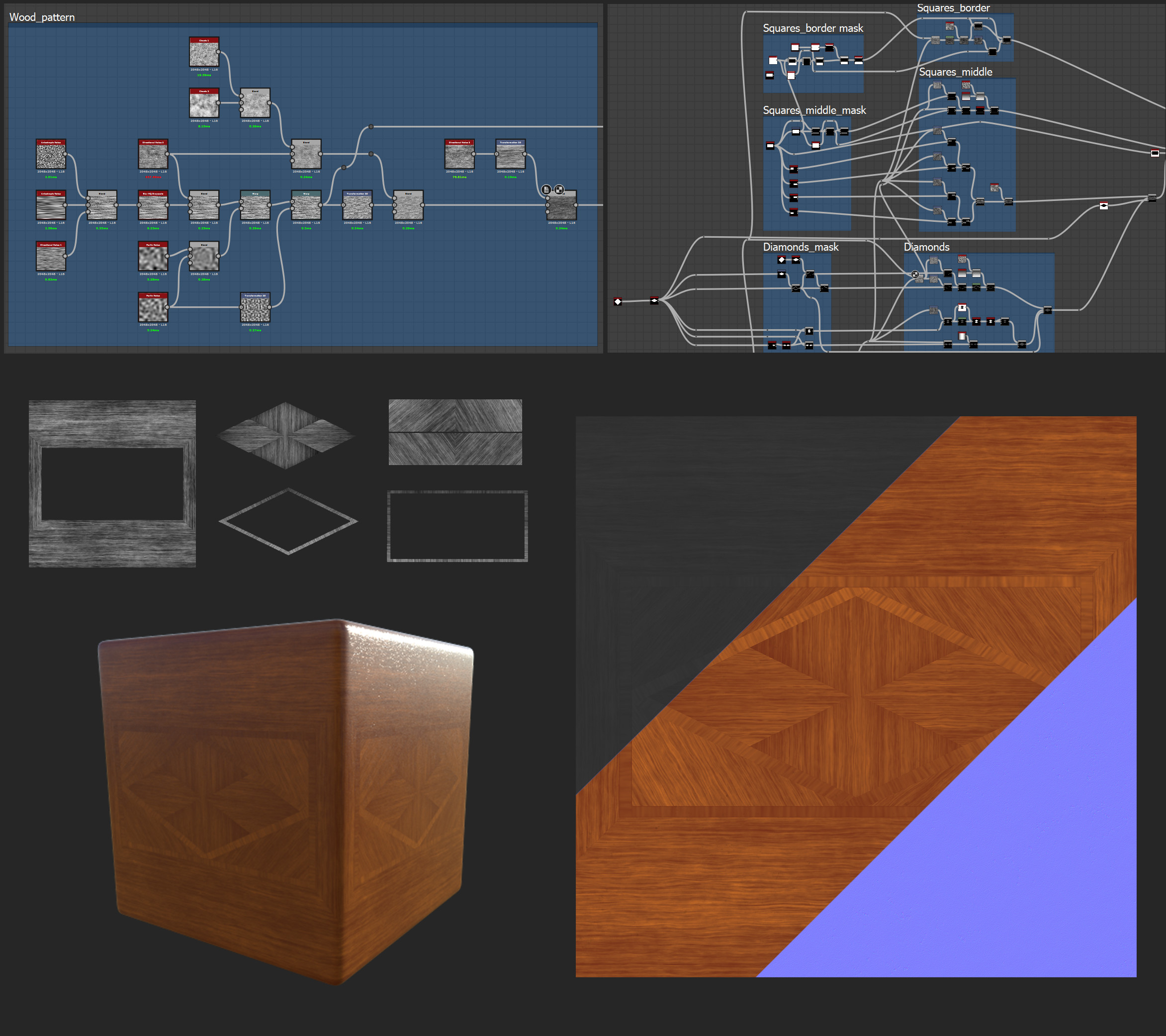 Creating the wood texture.