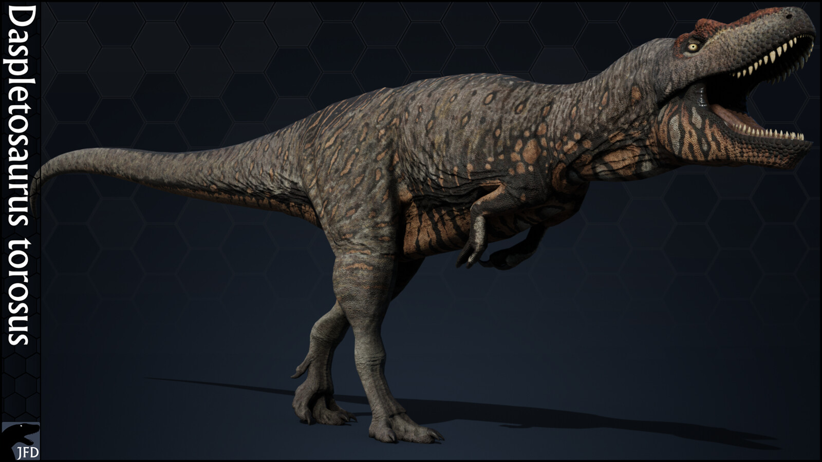 Daspletosaurus torosus full body render. (Male skin)