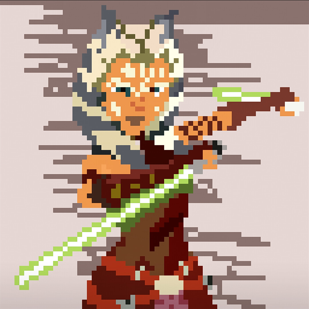 Artstation Ahsoka Tano Pixelart Elisabeth Straube