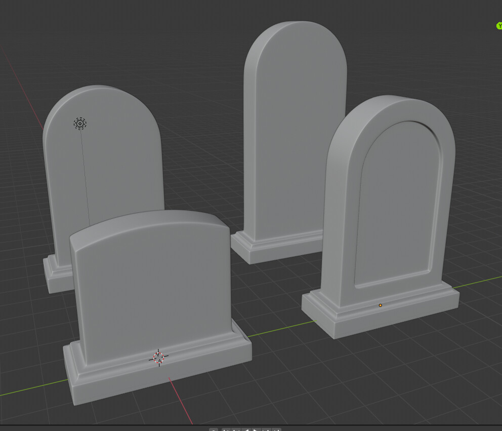 Various tombstone shapes