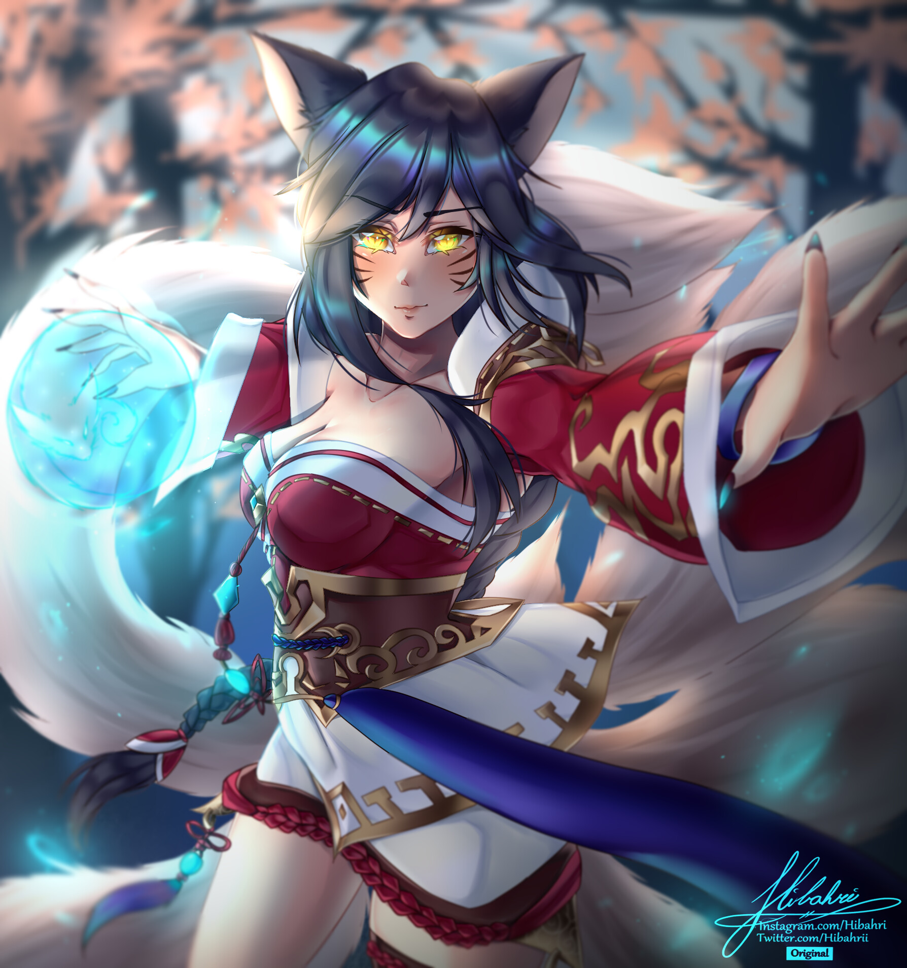 Artstation Wild Rift Ahri Hibahri Amber Van Der Meulen