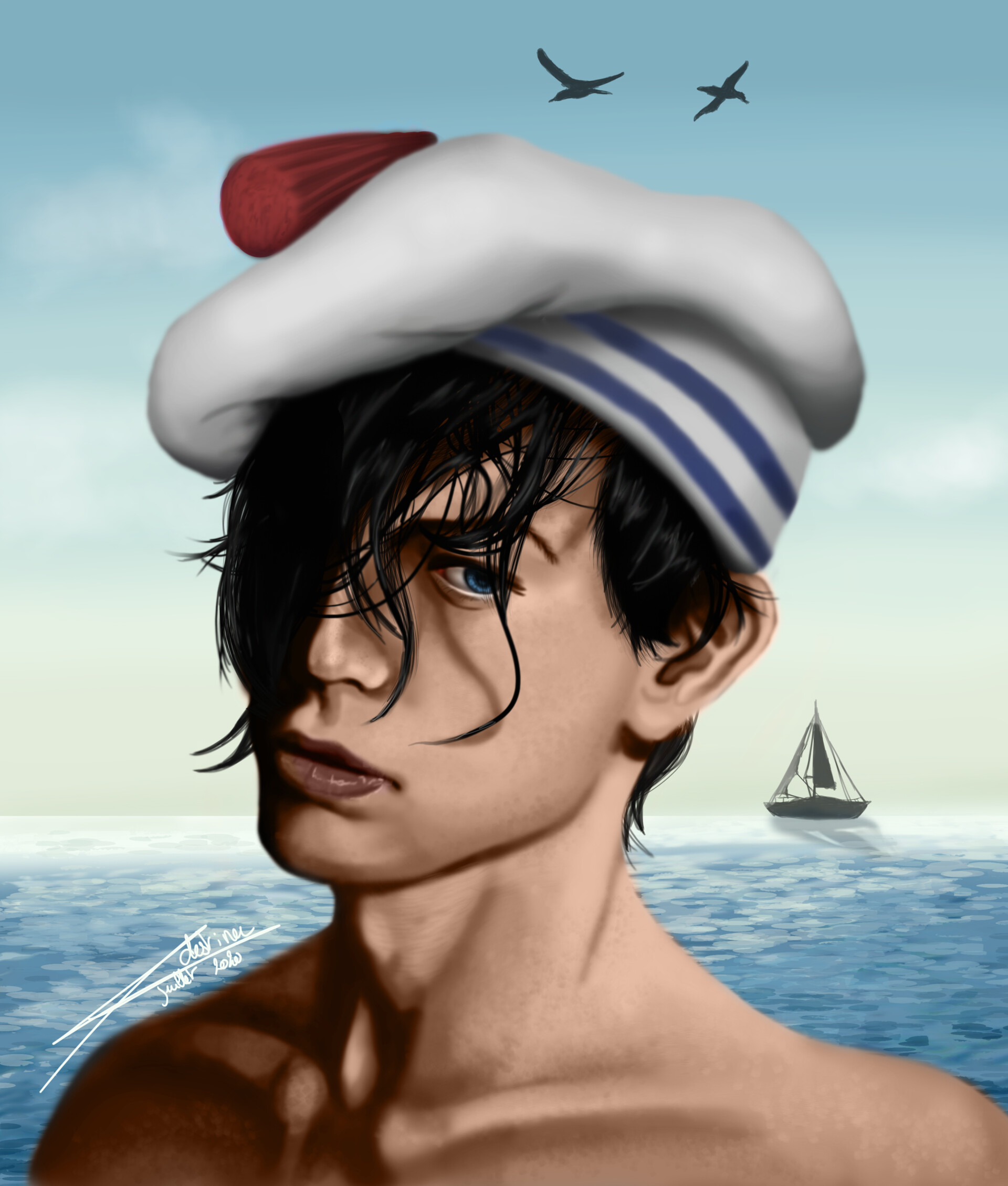 Artstation Portrait D Un Marin Kira Yoshikage Jojolion Sarah Guilbert Josuke from jojolion seems to be a combination of kira and someone else. artstation portrait d un marin kira