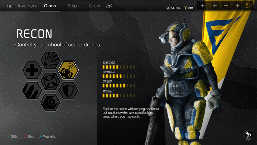 Character Art by Andrew Grech; class icons by Andrew Grech and Peter Jago; UI and 3D banner by Peter Jago